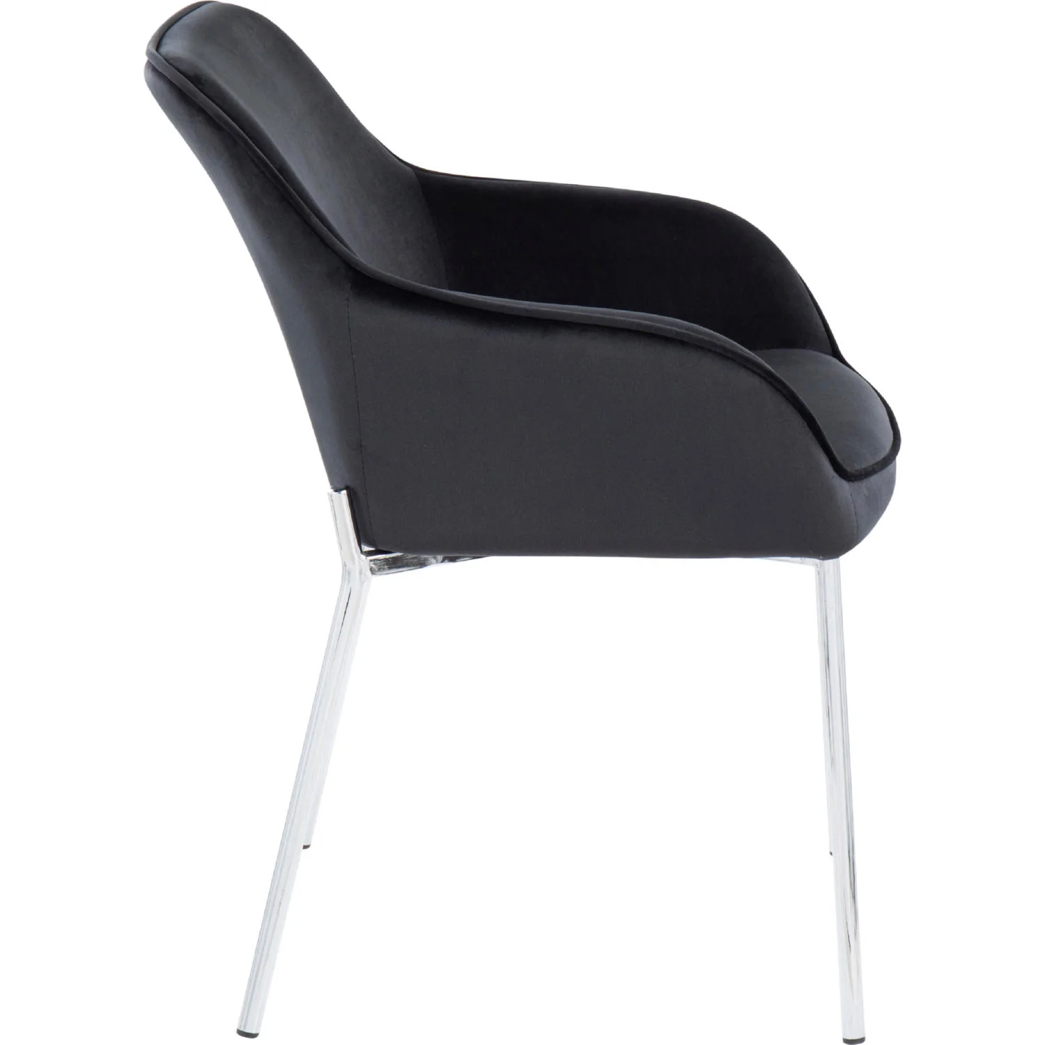 Daniella Dining Chair - Set of 2 Black Velvet By LumiSource - Image 6