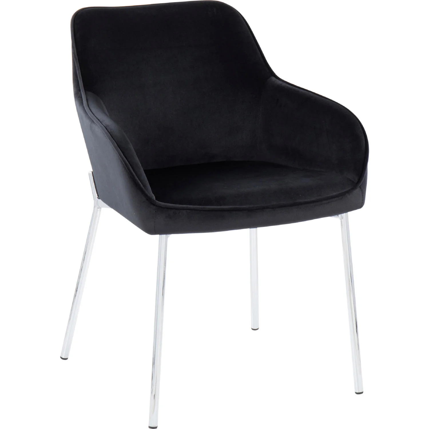 Daniella Dining Chair - Set of 2 Black Velvet By LumiSource - Image 7