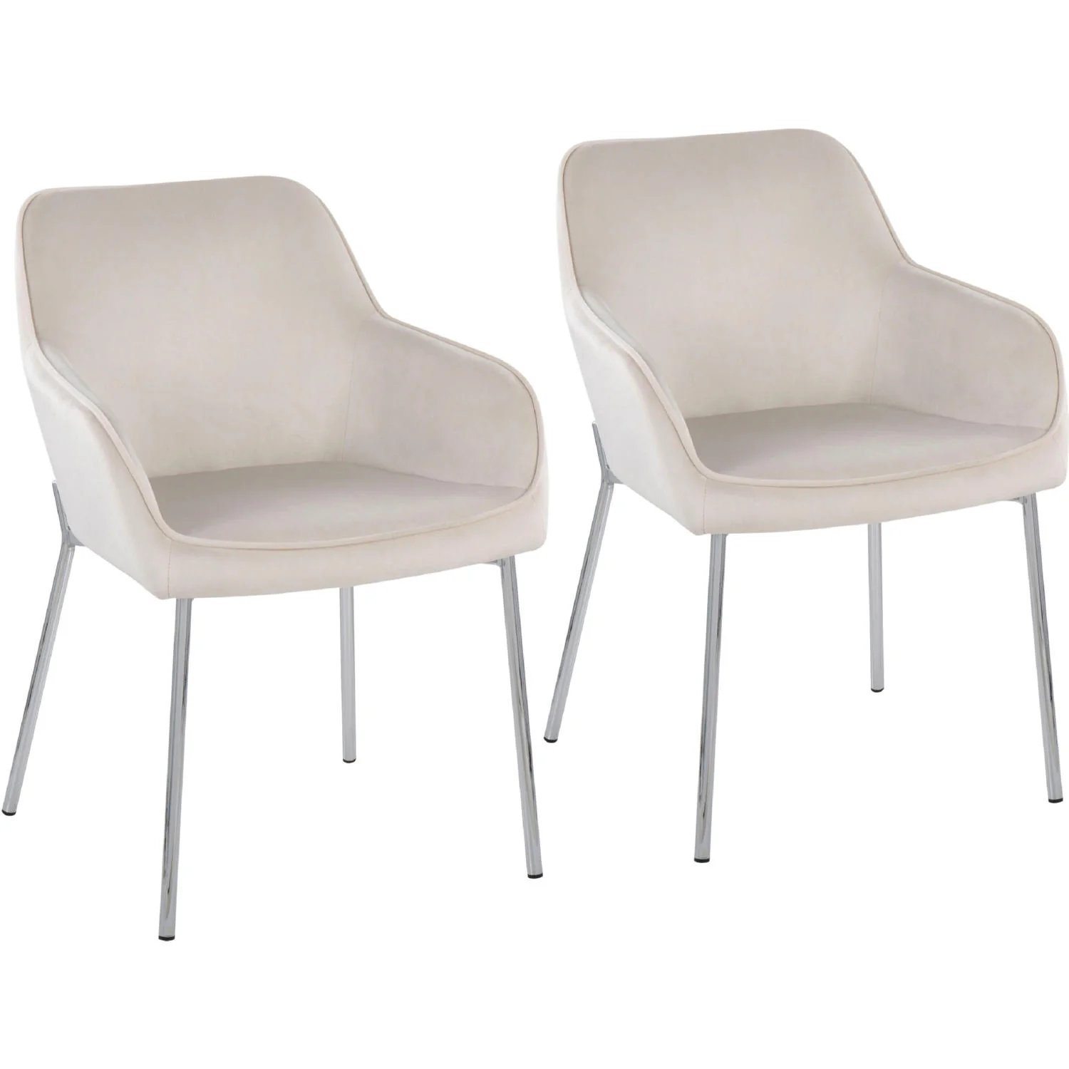Daniella Dining Chair - Set of 2 Black Velvet By LumiSource - Image 9
