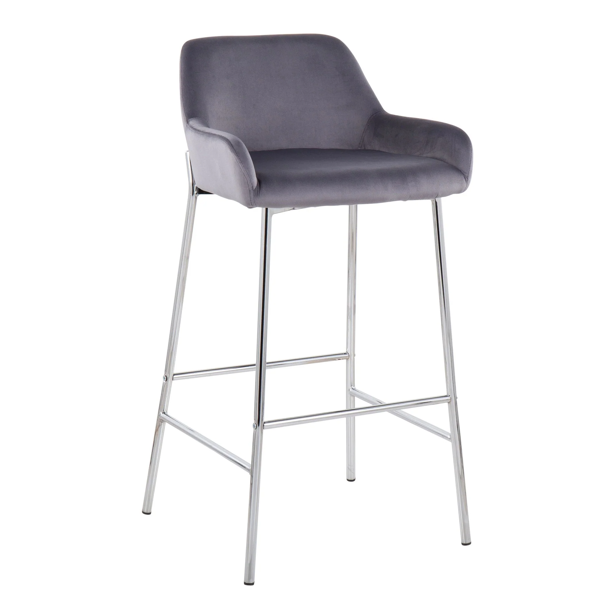 Daniella Fixed-Height Bar Stool - Set of 2 By LumiSource - B30-DNLA2 CHRMVSV2 - Image 2