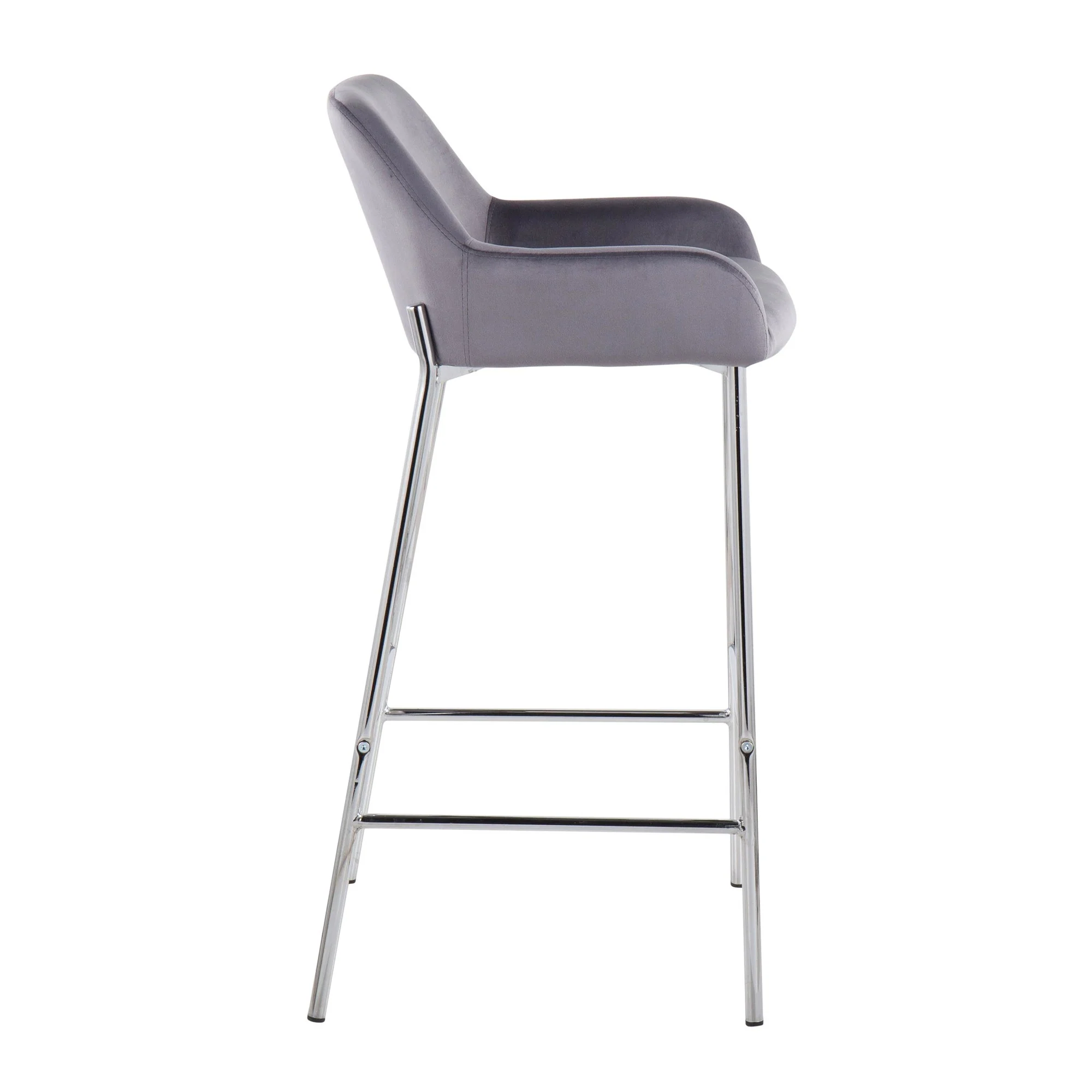 Daniella Fixed-Height Bar Stool - Set of 2 By LumiSource - B30-DNLA2 CHRMVSV2 - Image 3