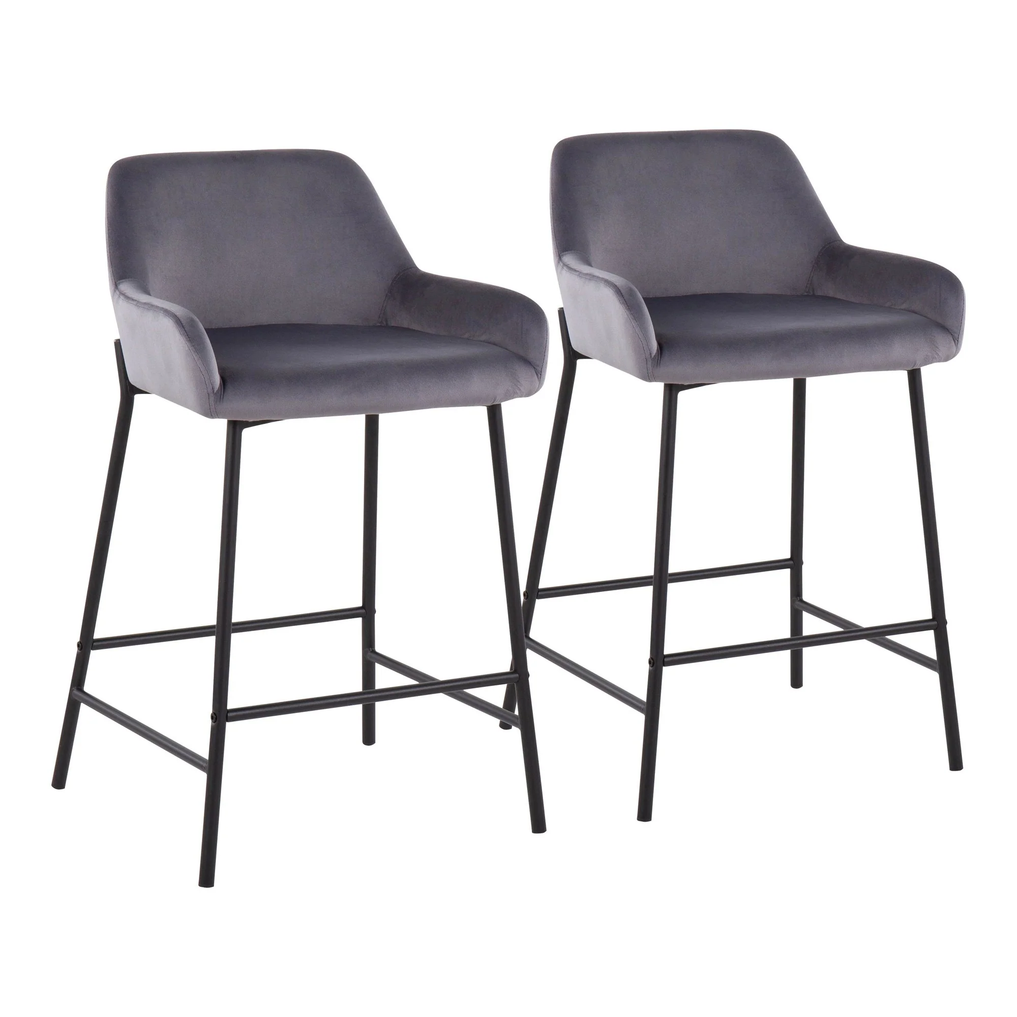 Daniella Fixed-Height Counter Stool - Set of 2 By LumiSource - B24-DNLA2 BKCR2 - Image 11