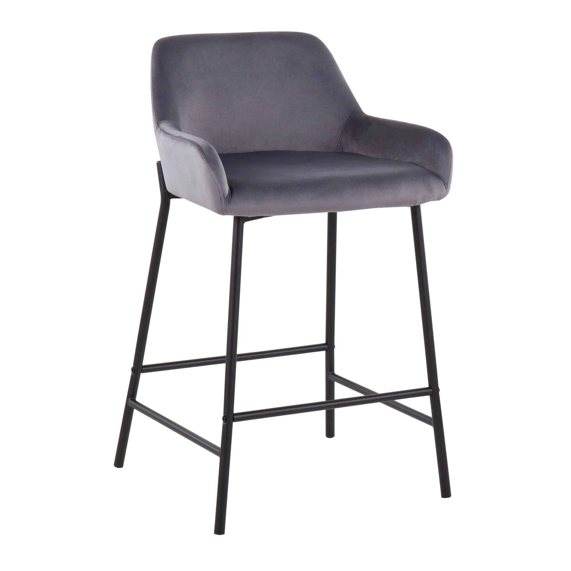 Daniella Fixed-Height Counter Stool - Set of 2 By LumiSource - B24-DNLA2 BKCR2 - Image 12