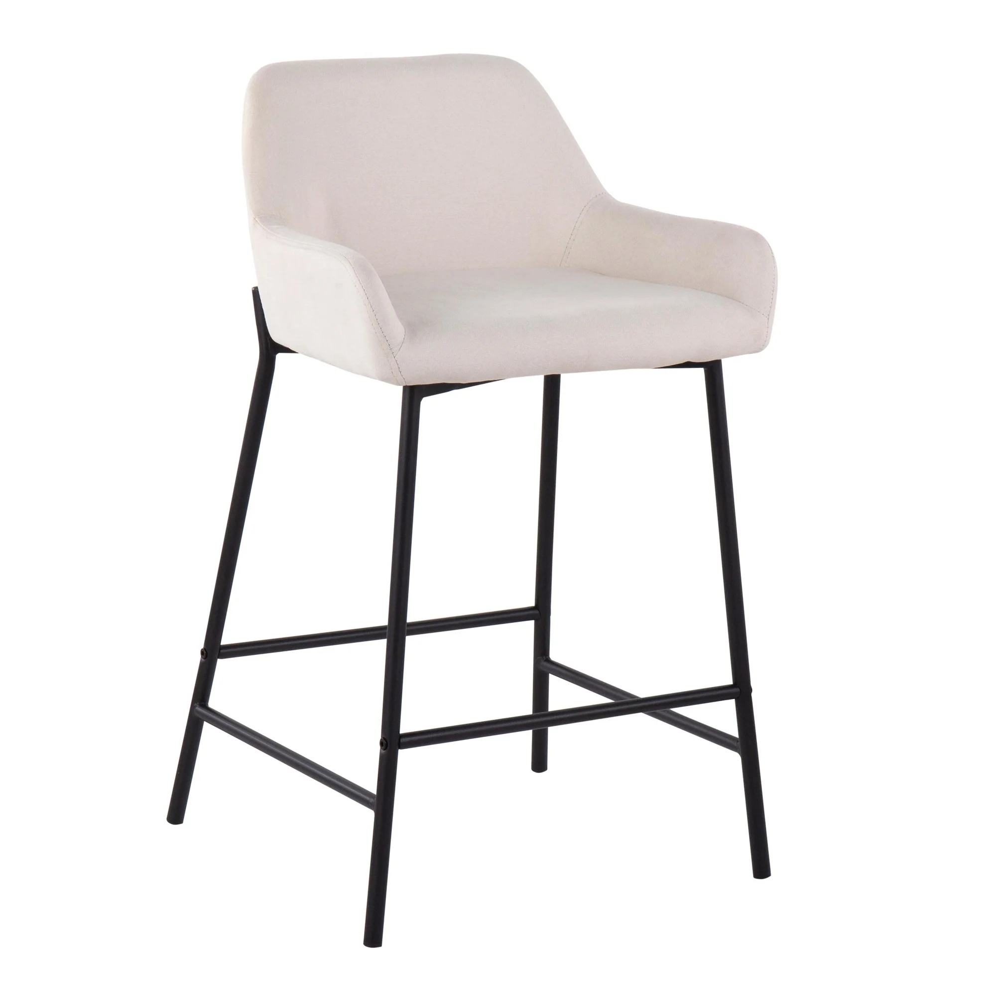 Daniella Fixed-Height Counter Stool - Set of 2 By LumiSource - B24-DNLA2 BKCR2 - Image 4