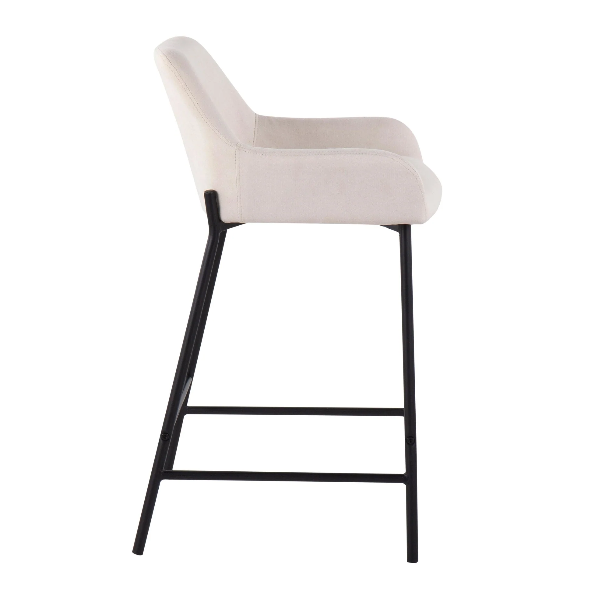Daniella Fixed-Height Counter Stool - Set of 2 By LumiSource - B24-DNLA2 BKCR2 - Image 5