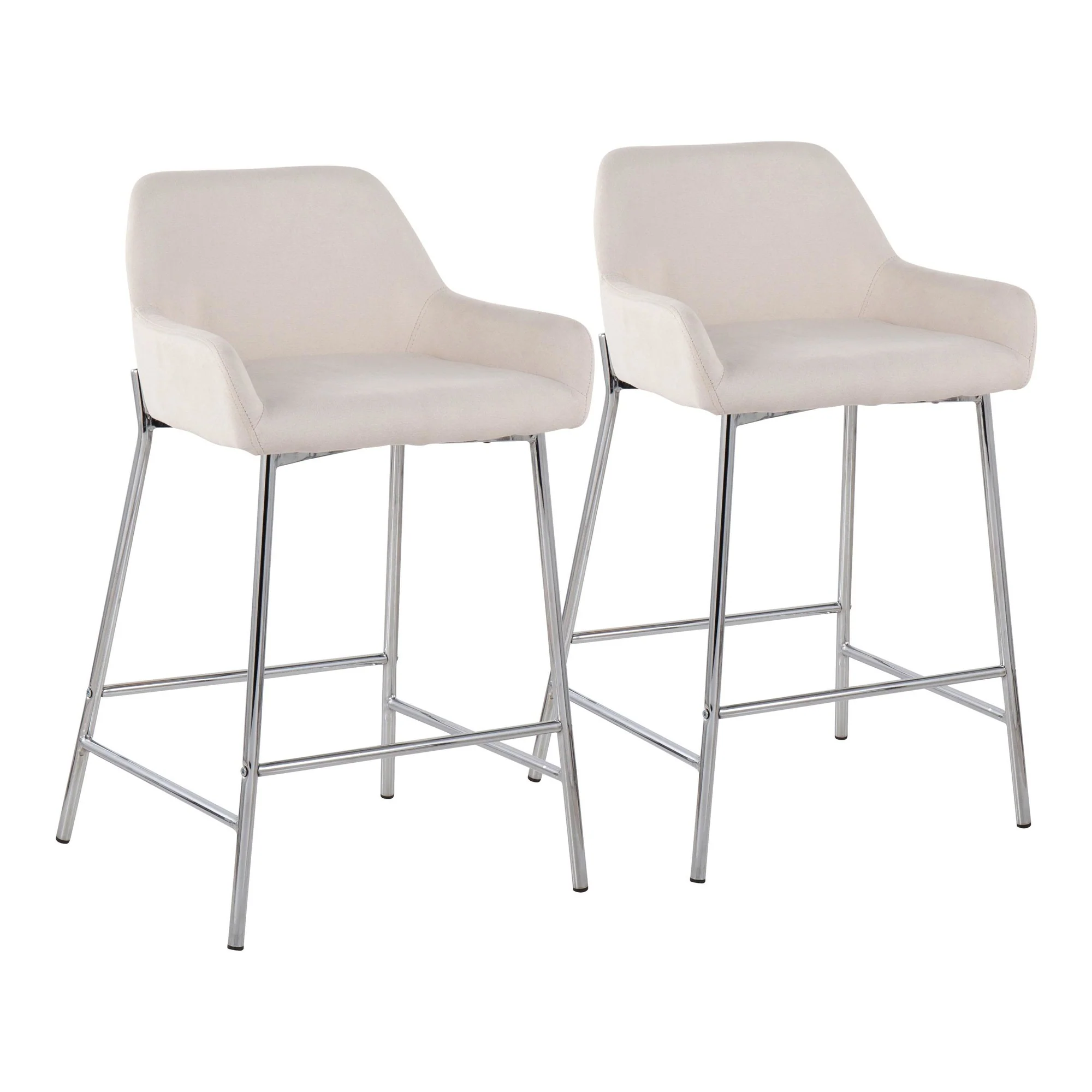Daniella Fixed-Height Counter Stool - Set of 2 By LumiSource - B24-DNLA2 CHRMCR2 - Image 3