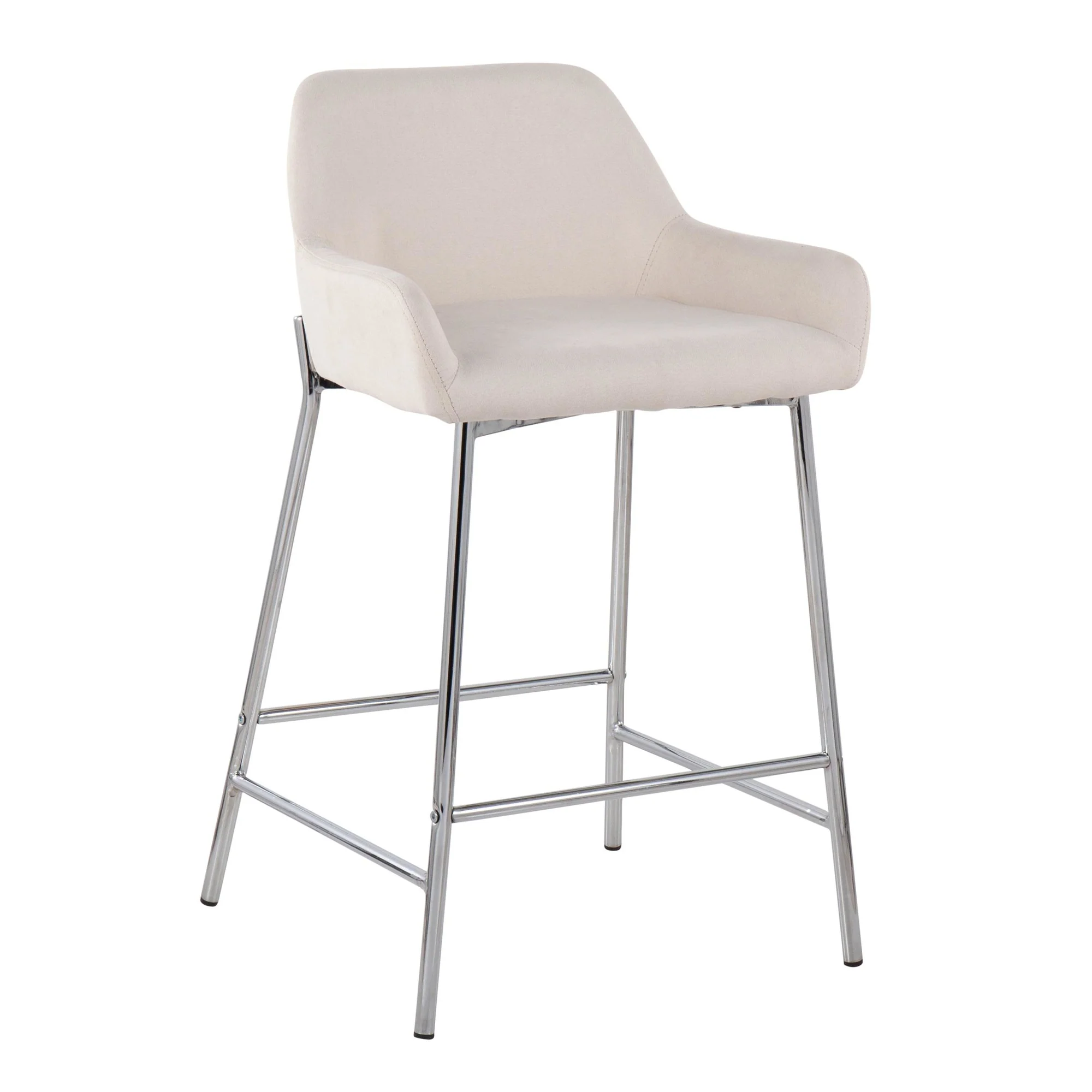 Daniella Fixed-Height Counter Stool - Set of 2 By LumiSource - B24-DNLA2 CHRMCR2 - Image 4