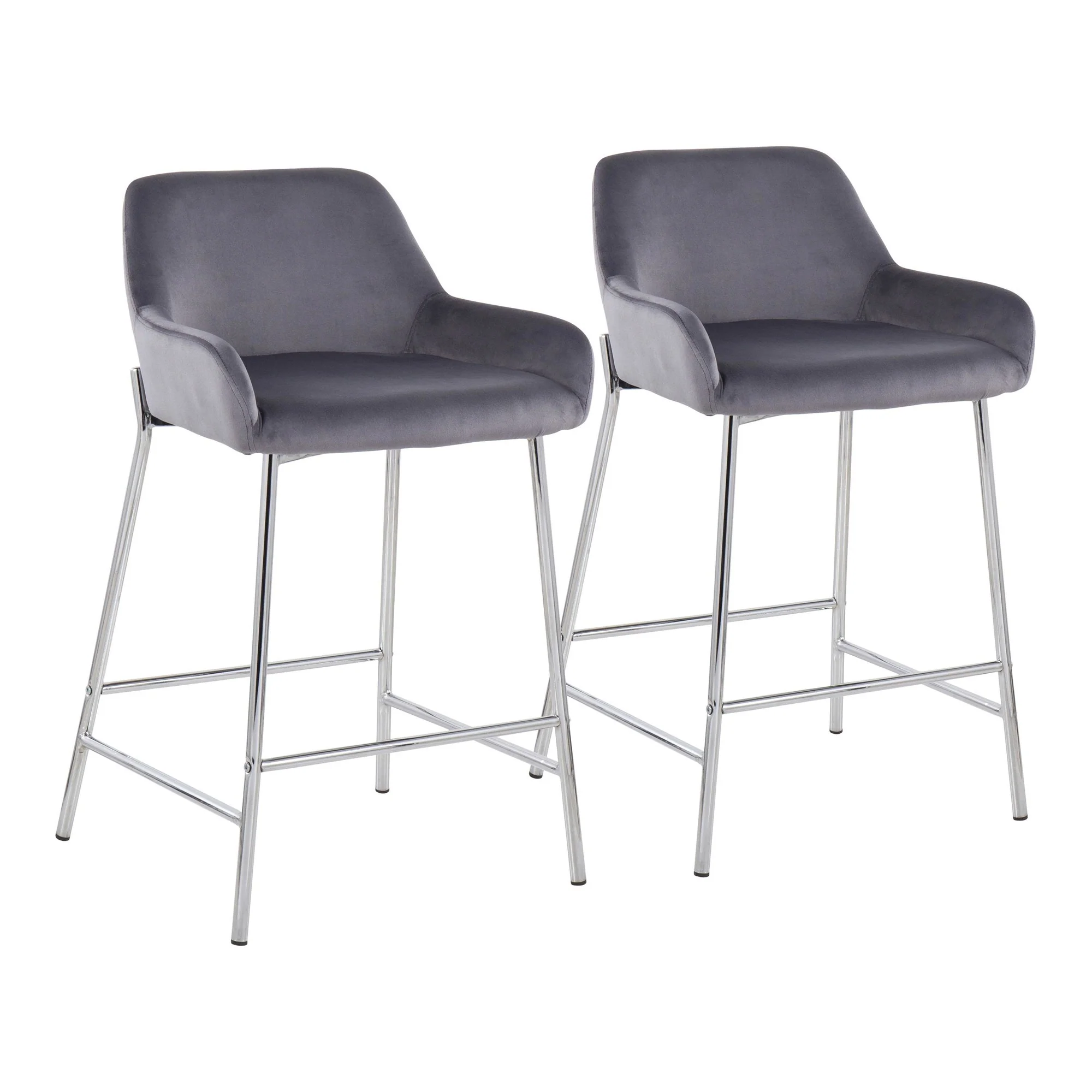 Daniella Fixed-Height Counter Stool - Set of 2 By LumiSource - B24-DNLA2 CHRMVSV2 - Image 3