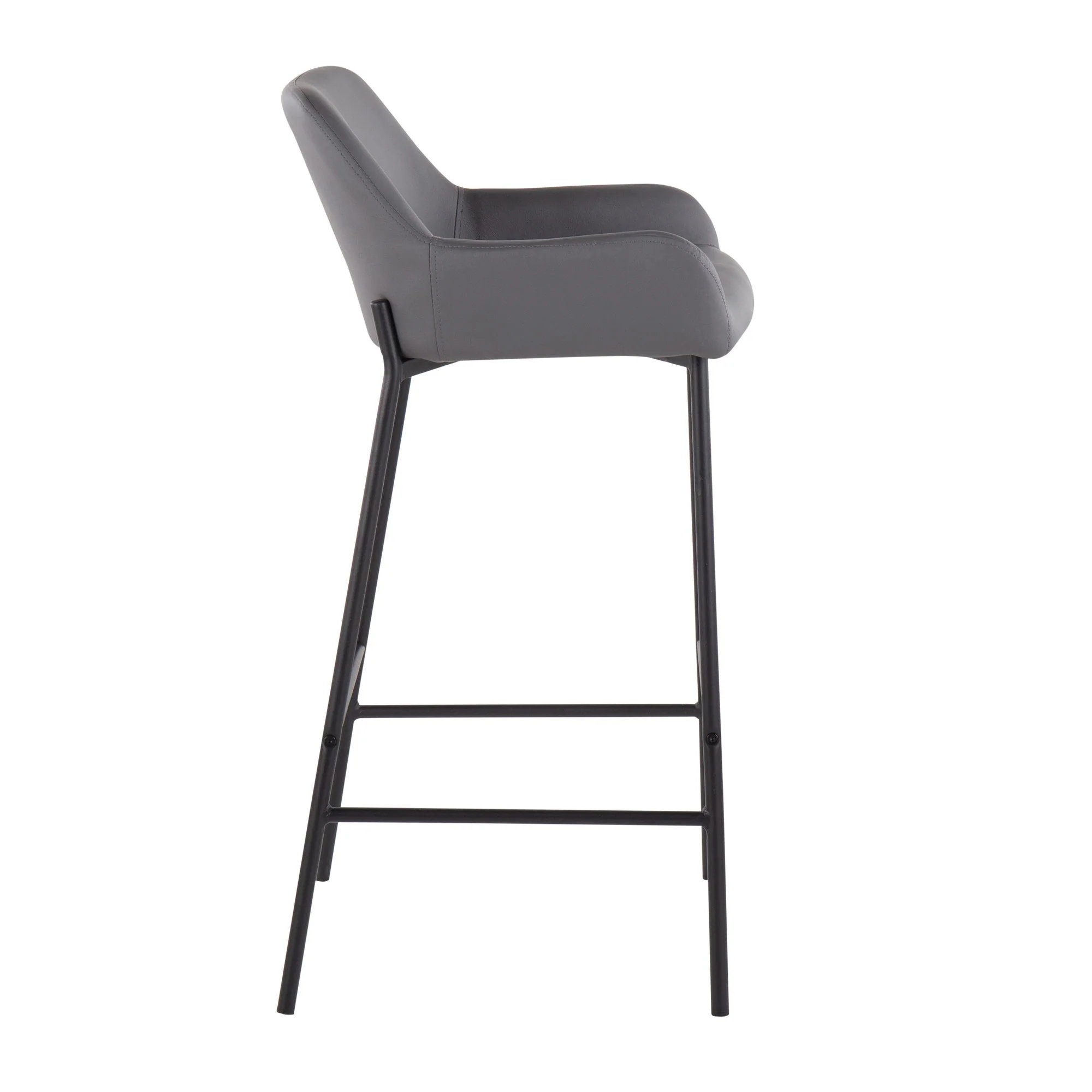 Daniella Fixed-Height Bar Stool - Set of 2 Cream By LumiSource - B30-DNLA2 BKPUCAM2 - Image 14