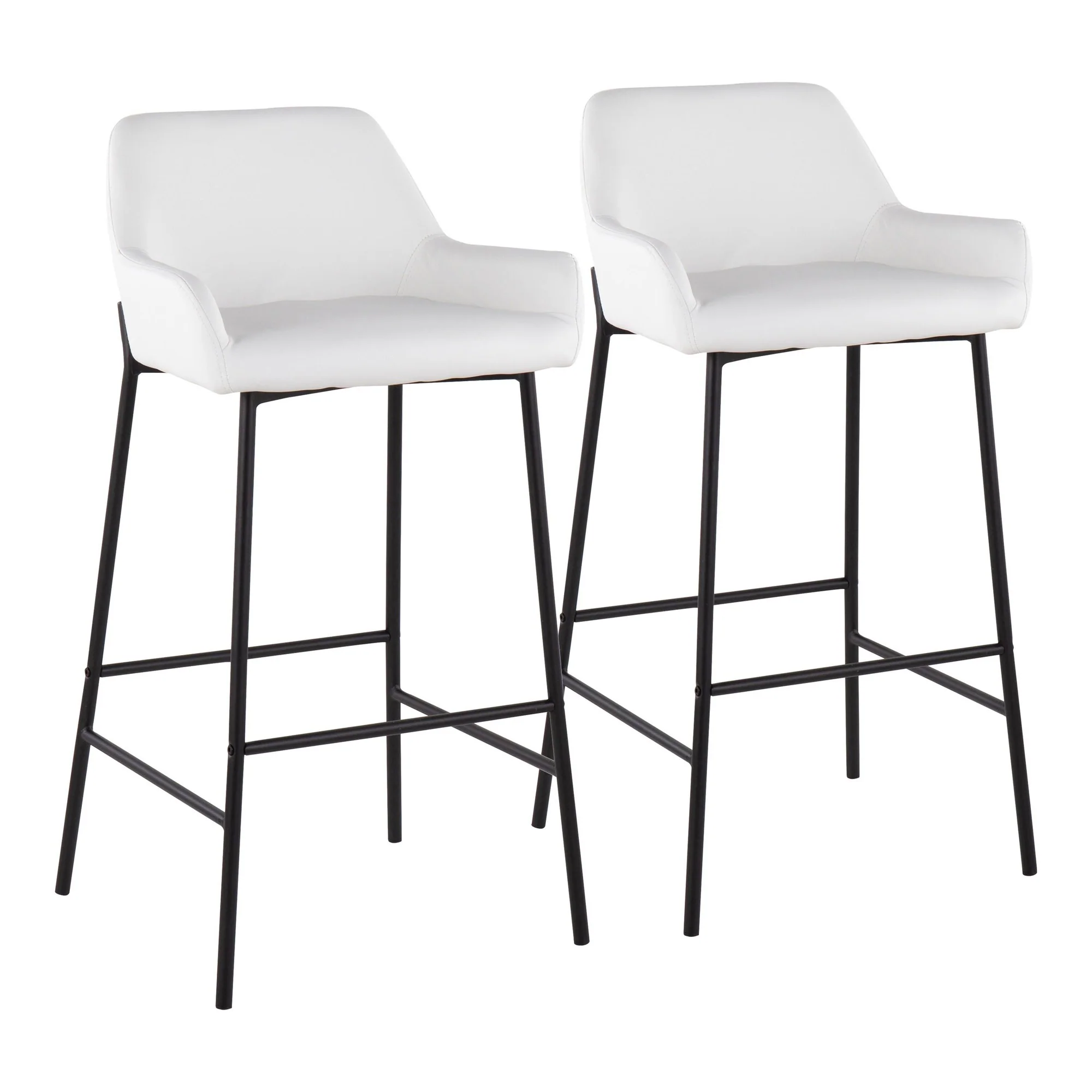 Daniella Fixed-Height Bar Stool - Set of 2 Cream By LumiSource - B30-DNLA2 BKPUCAM2 - Image 17
