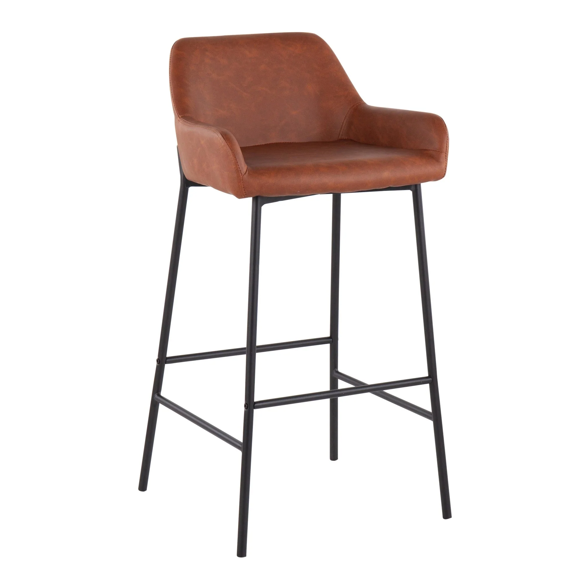 Daniella Fixed-Height Bar Stool - Set of 2 Cream By LumiSource - B30-DNLA2 BKPUCAM2 - Image 5
