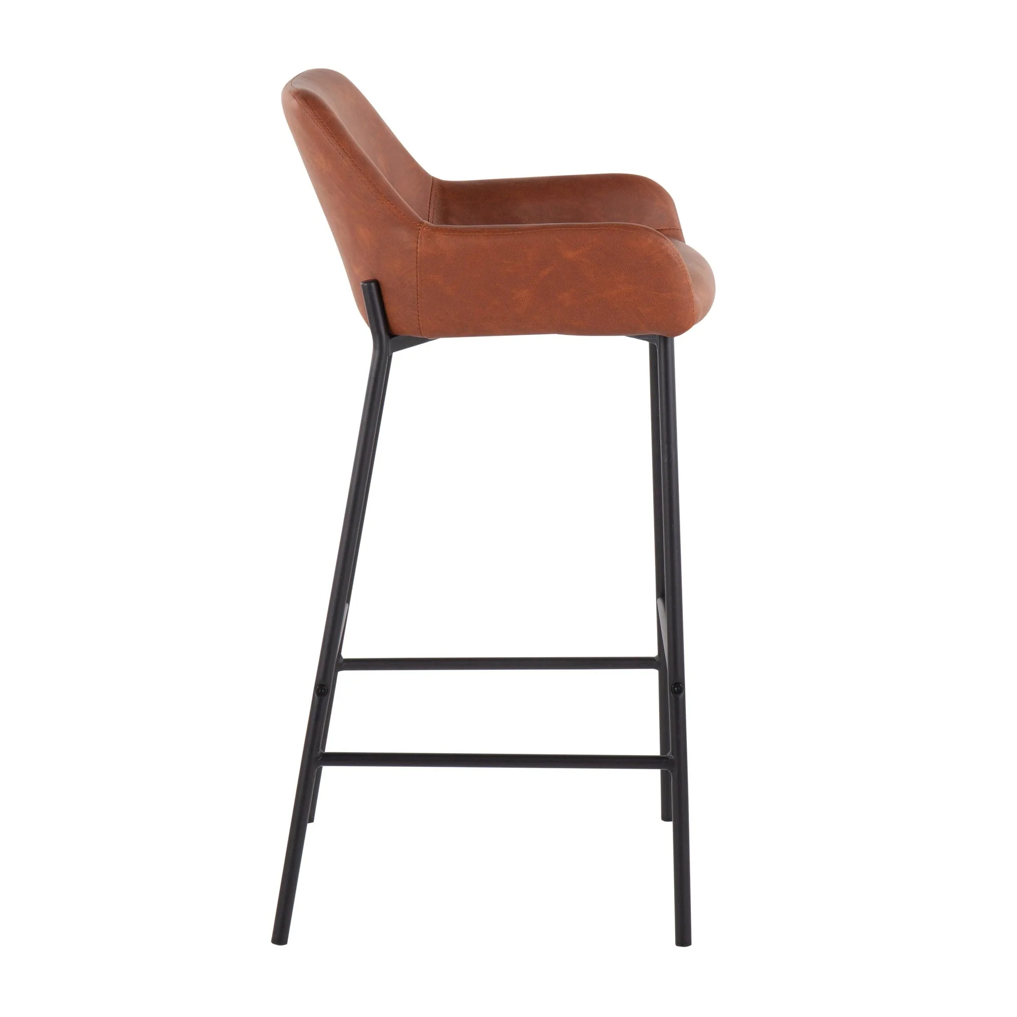 Daniella Fixed-Height Bar Stool - Set of 2 Cream By LumiSource - B30-DNLA2 BKPUCAM2 - Image 6