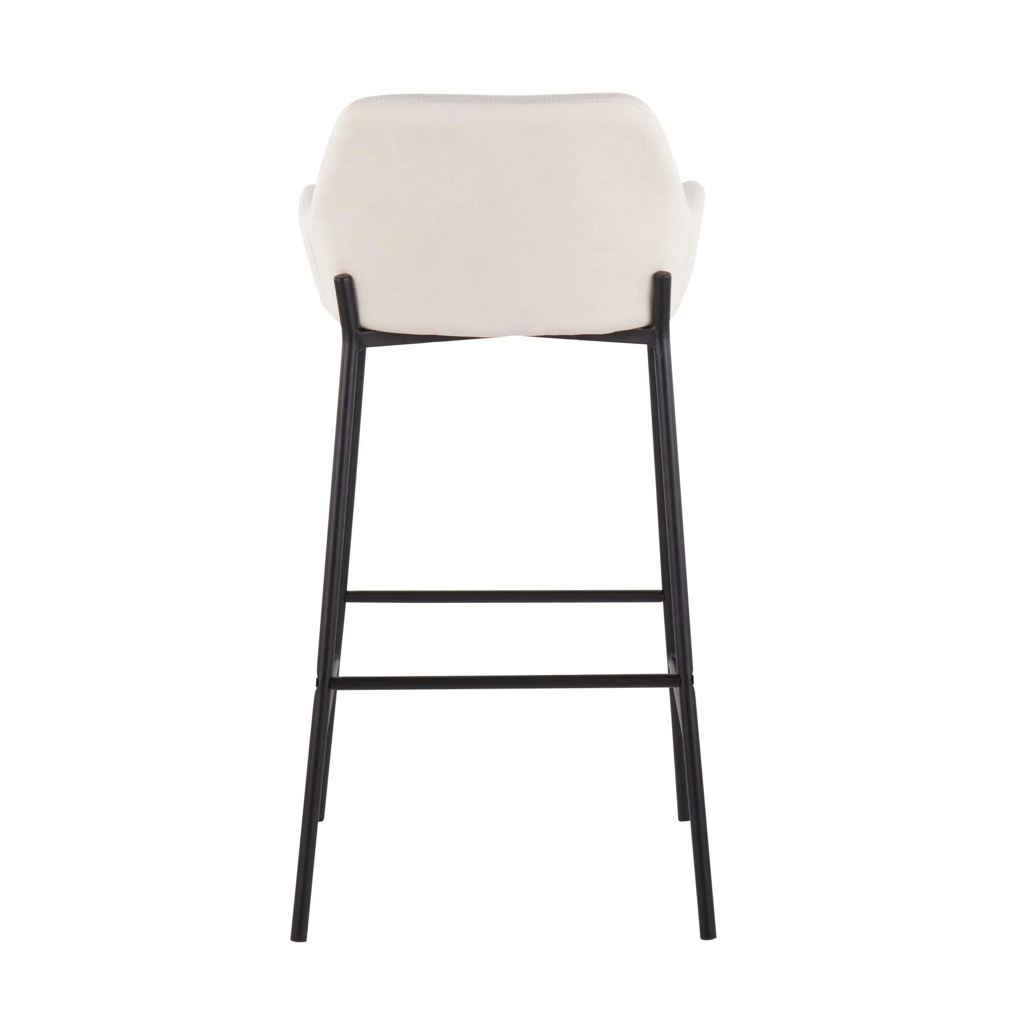 Daniella Fixed-Height Bar Stool - Set of 2 Gray By LumiSource - B30-DNLA2 BKCHAR2 - Image 16