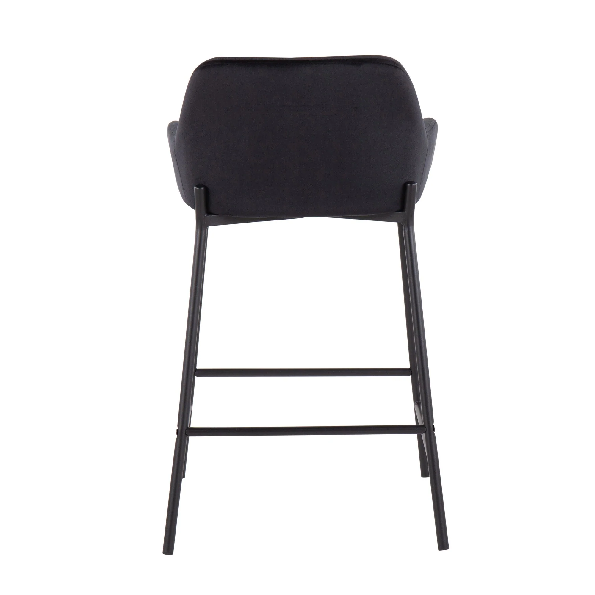 Daniella Fixed-Height Counter Stool - Set of 2 Black By LumiSource - B24-DNLA2 BKVBK2 - Image 10