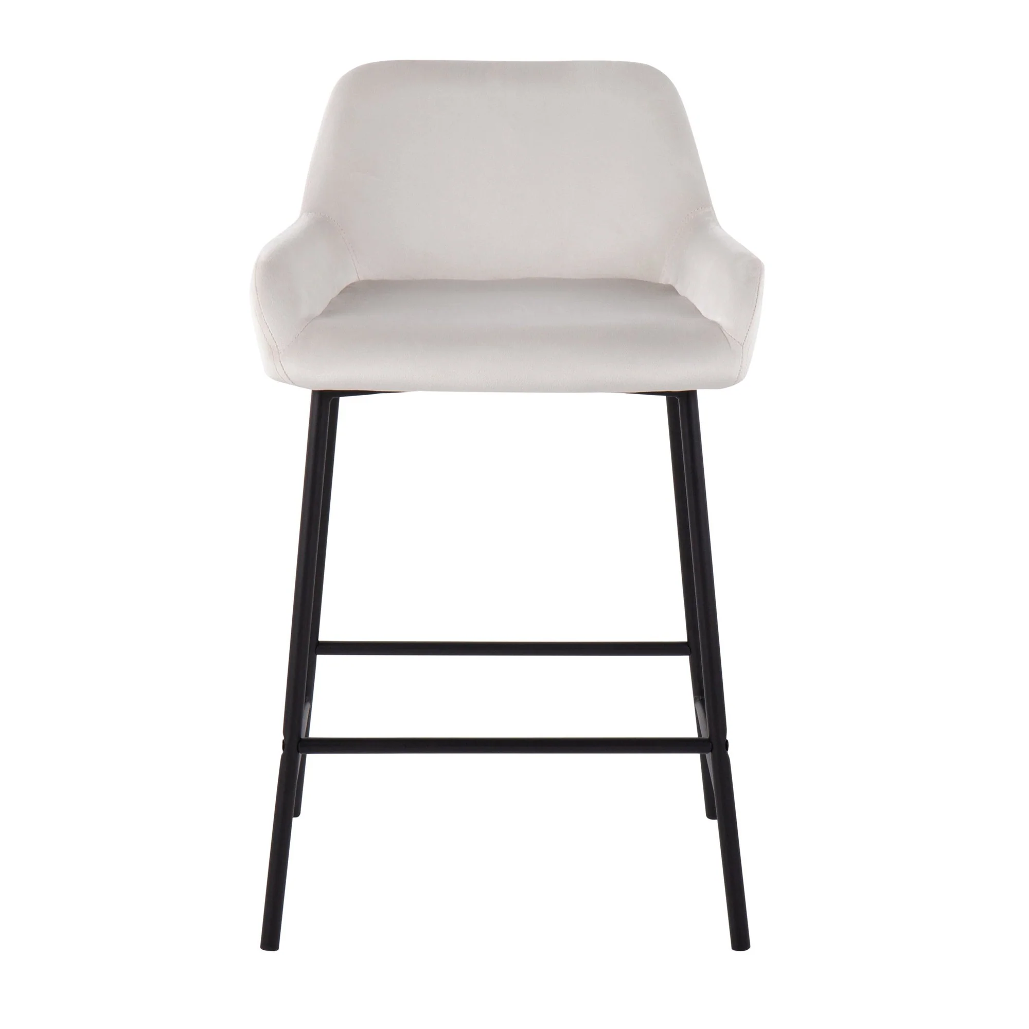 Daniella Fixed-Height Counter Stool - Set of 2 Black By LumiSource - B24-DNLA2 BKVBK2 - Image 12