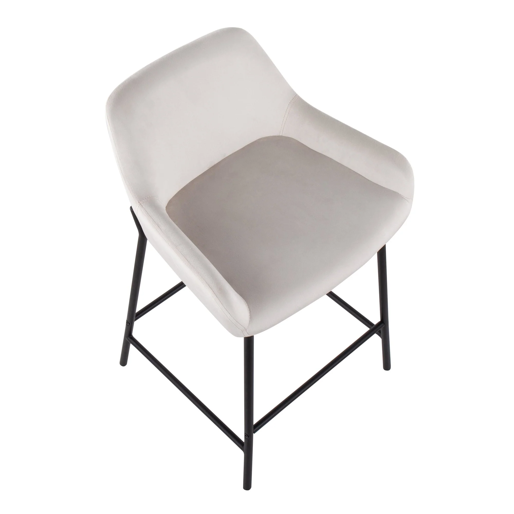 Daniella Fixed-Height Counter Stool - Set of 2 Black By LumiSource - B24-DNLA2 BKVBK2 - Image 13