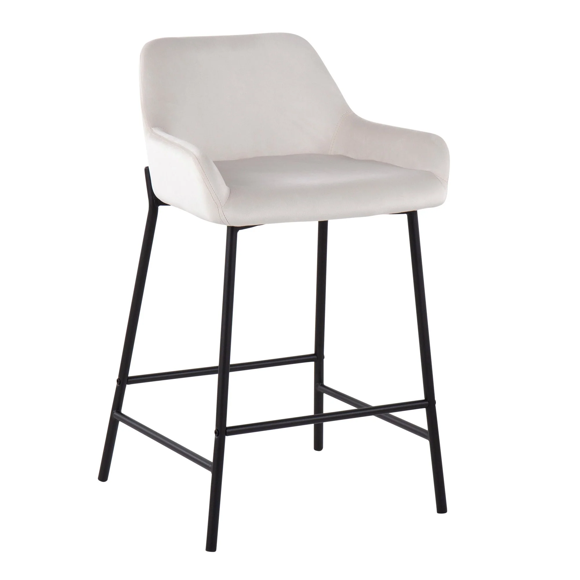 Daniella Fixed-Height Counter Stool - Set of 2 Black By LumiSource - B24-DNLA2 BKVBK2 - Image 17