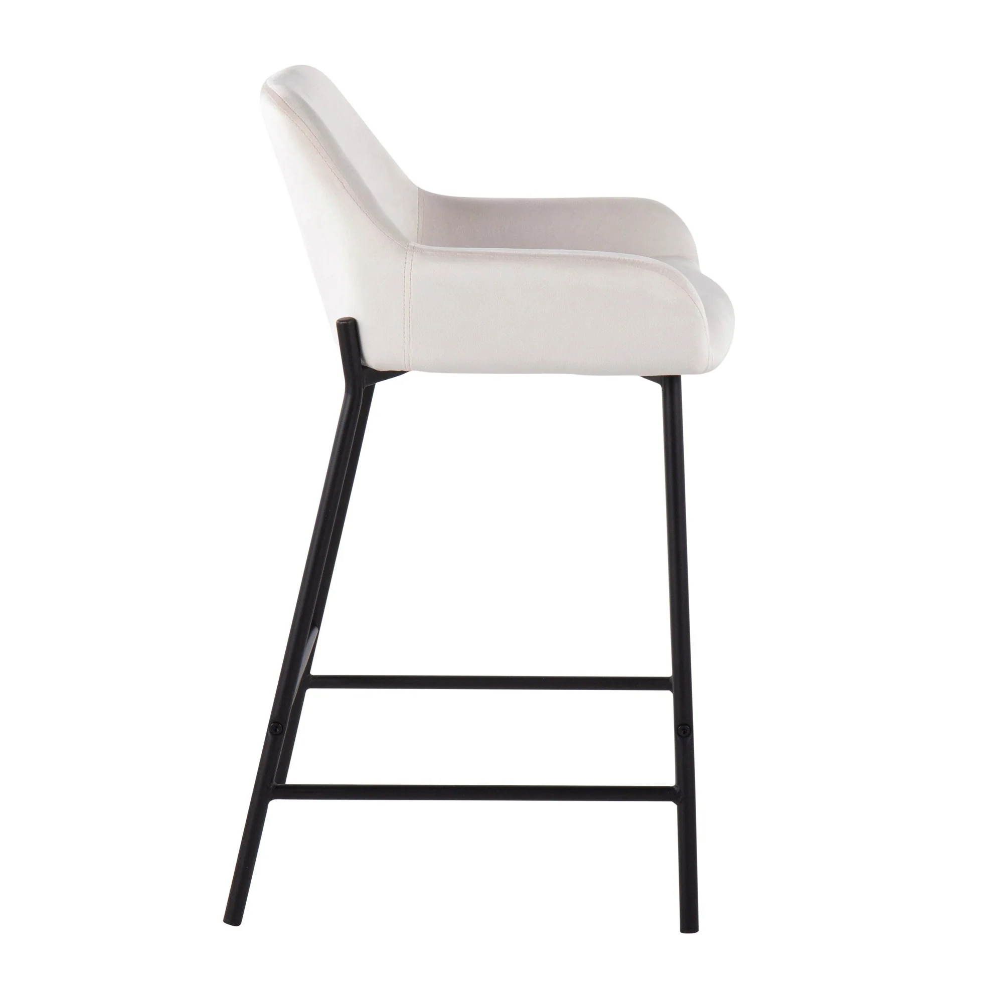 Daniella Fixed-Height Counter Stool - Set of 2 Black By LumiSource - B24-DNLA2 BKVBK2 - Image 18