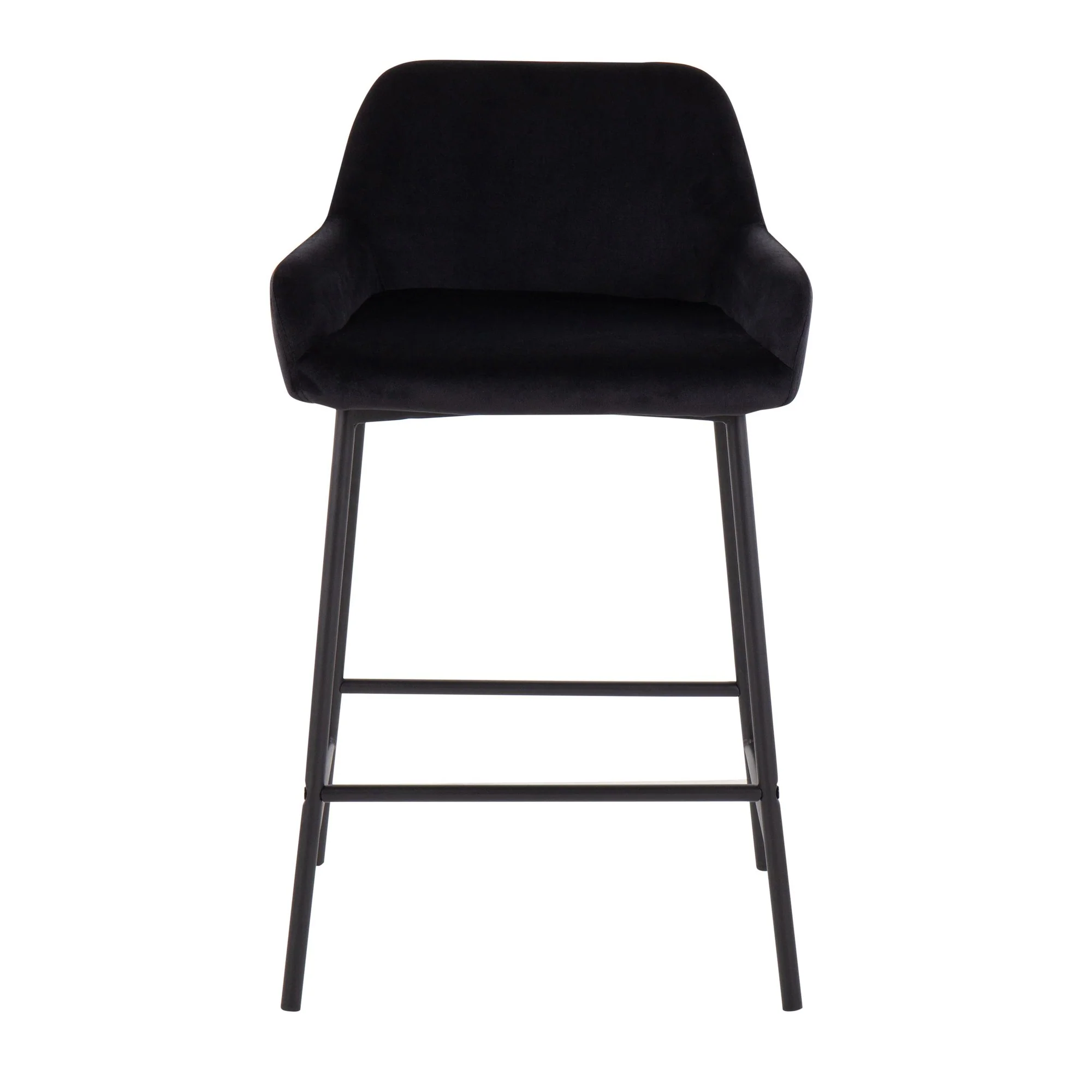 Daniella Fixed-Height Counter Stool - Set of 2 Black By LumiSource - B24-DNLA2 BKVBK2 - Image 3