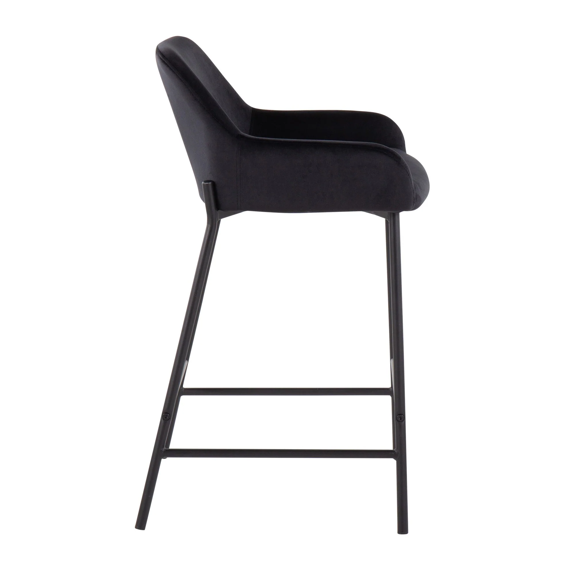 Daniella Fixed-Height Counter Stool - Set of 2 Black By LumiSource - B24-DNLA2 BKVBK2 - Image 8
