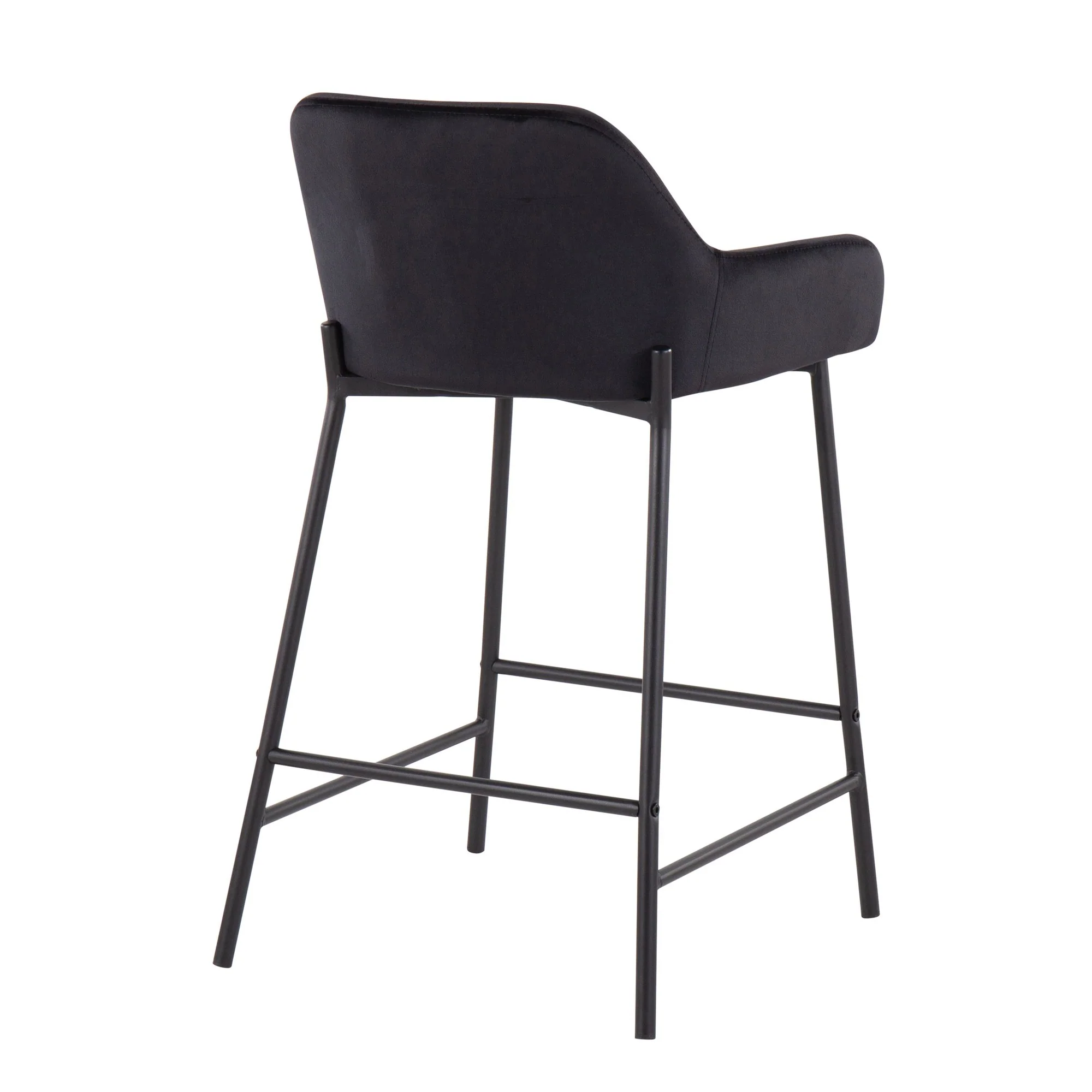 Daniella Fixed-Height Counter Stool - Set of 2 Black By LumiSource - B24-DNLA2 BKVBK2 - Image 9