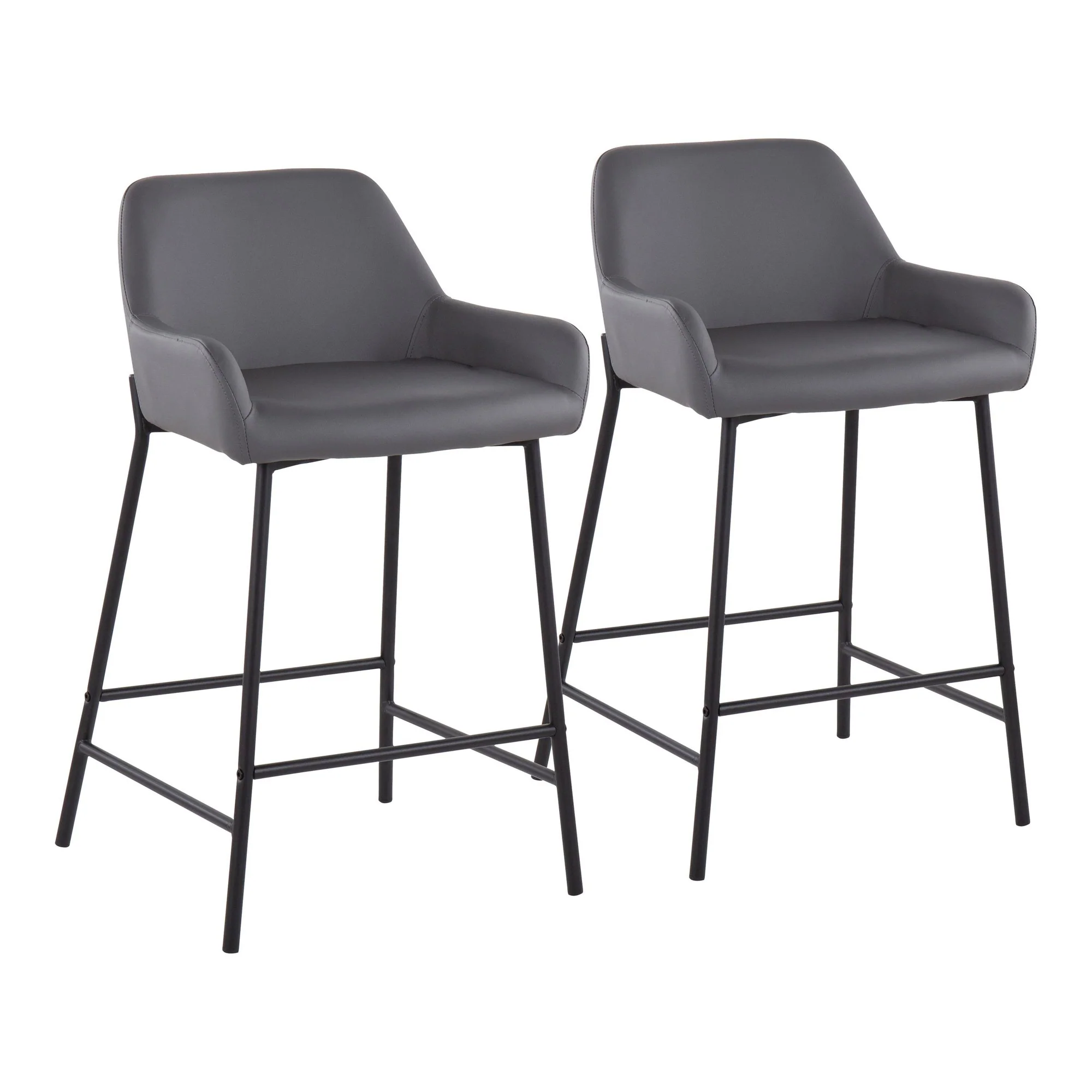 Daniella Fixed-Height Counter Stool - Set of 2 Cream By LumiSource - B24-DNLA2 BKPUCAM2 - Image 11