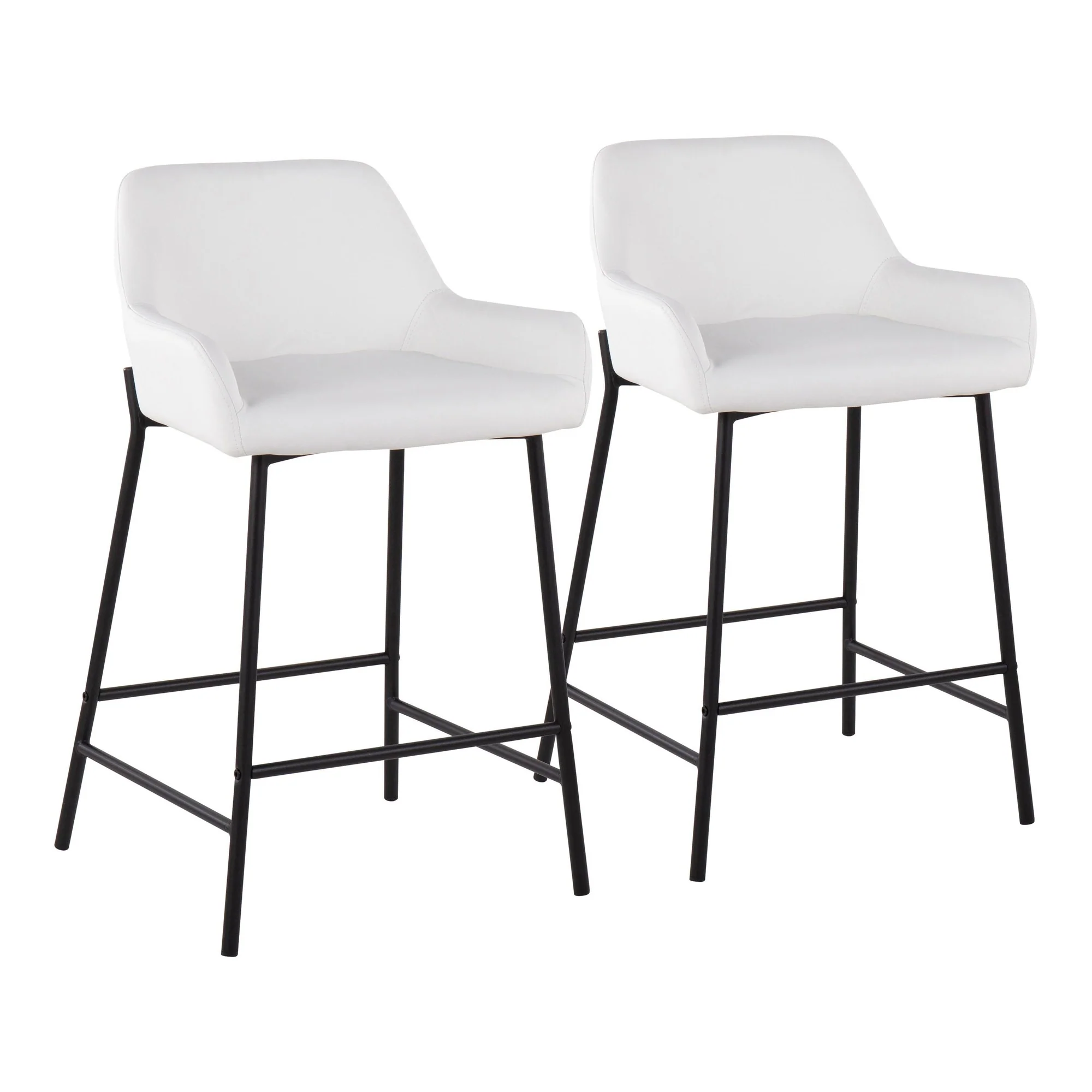 Daniella Fixed-Height Counter Stool - Set of 2 Cream By LumiSource - B24-DNLA2 BKPUCAM2 - Image 21