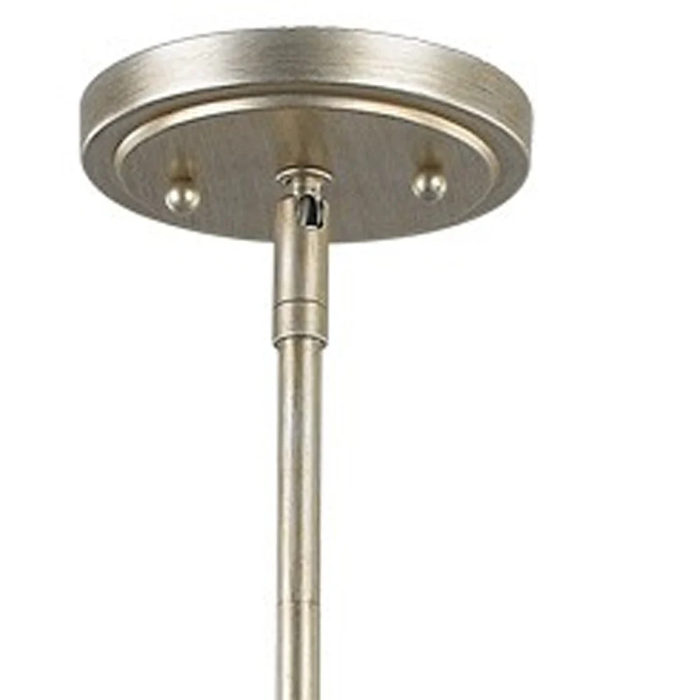 Daria 3-Light Washed Gold Pendant With Washed Gold And White Drum Shade By Homeroots - Image 3