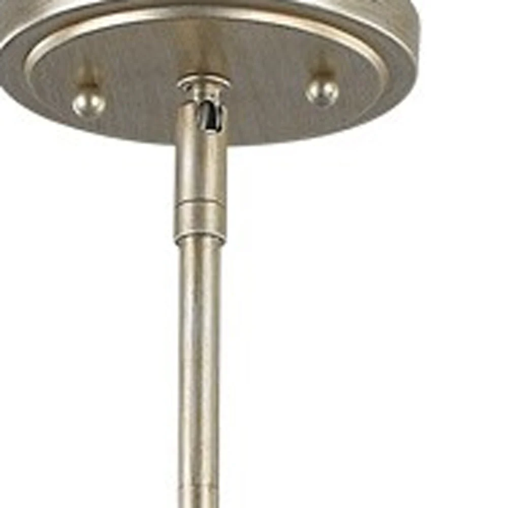 Daria 3-Light Washed Gold Pendant With Washed Gold And White Drum Shade By Homeroots - Image 4
