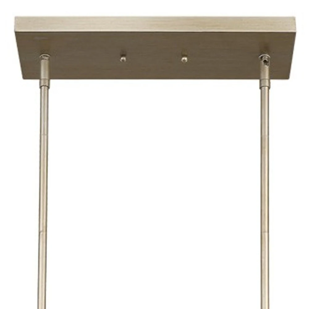 Daria 6-Light Washed Gold Island Pendant With Washed Gold And White Shade By Homeroots - Image 3