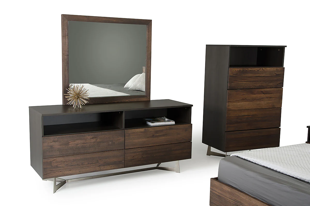 Dark Aged Oak Dresser Or Tv Stand By Homeroots - Image 3