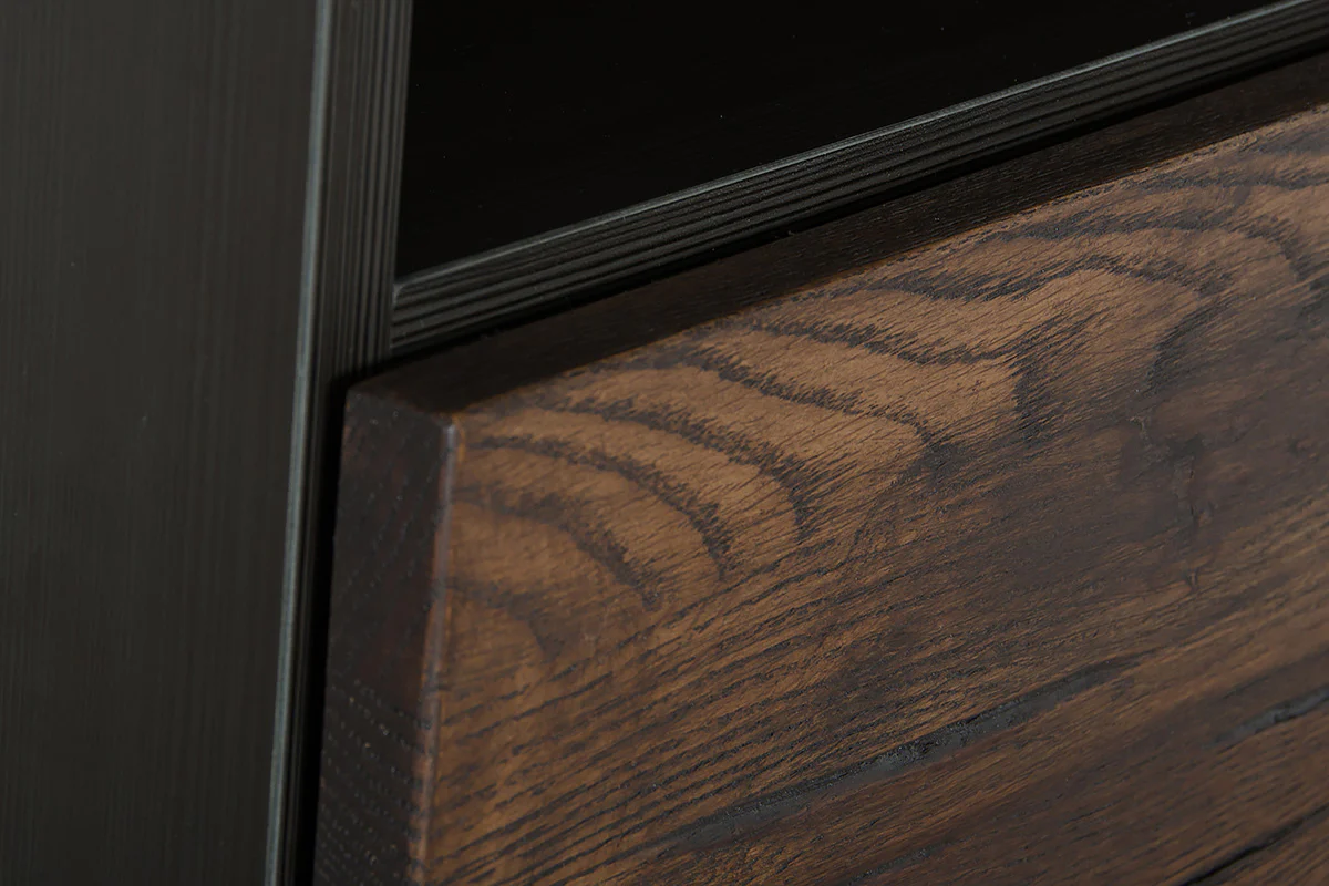 Dark Aged Oak Dresser Or Tv Stand By Homeroots - Image 5