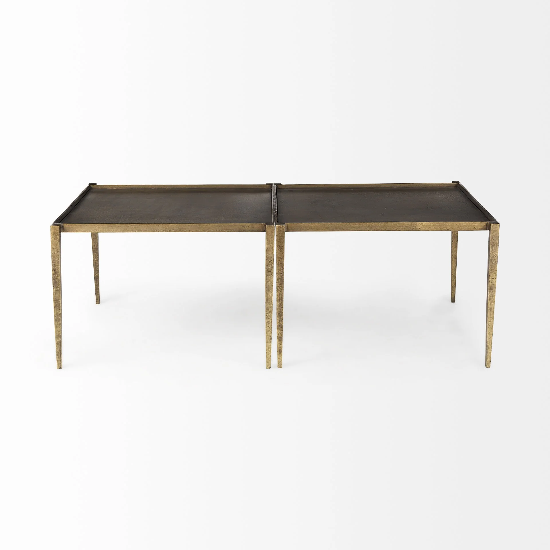 Dark Brown and Antiqued Gold Coffee Table By Homeroots - Image 6