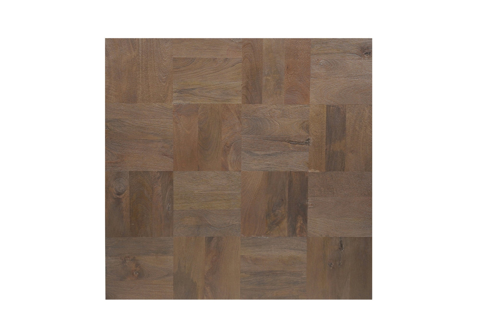 Dark Brown and Black Solid Wood Square Block Coffee Table By Homeroots - Image 4