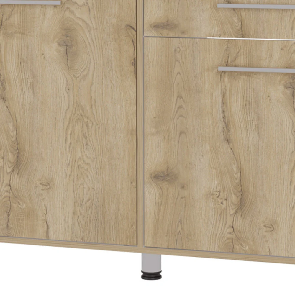 Dark Brown And Black Wood And Metal Open and Enclosed Storage TV Stand By Homeroots - Image 10