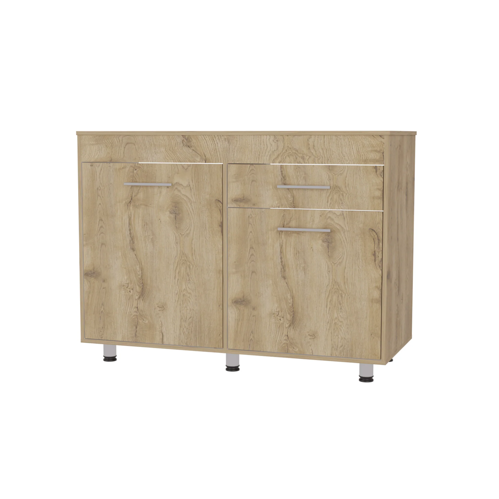 Dark Brown And Black Wood And Metal Open and Enclosed Storage TV Stand By Homeroots - Image 8