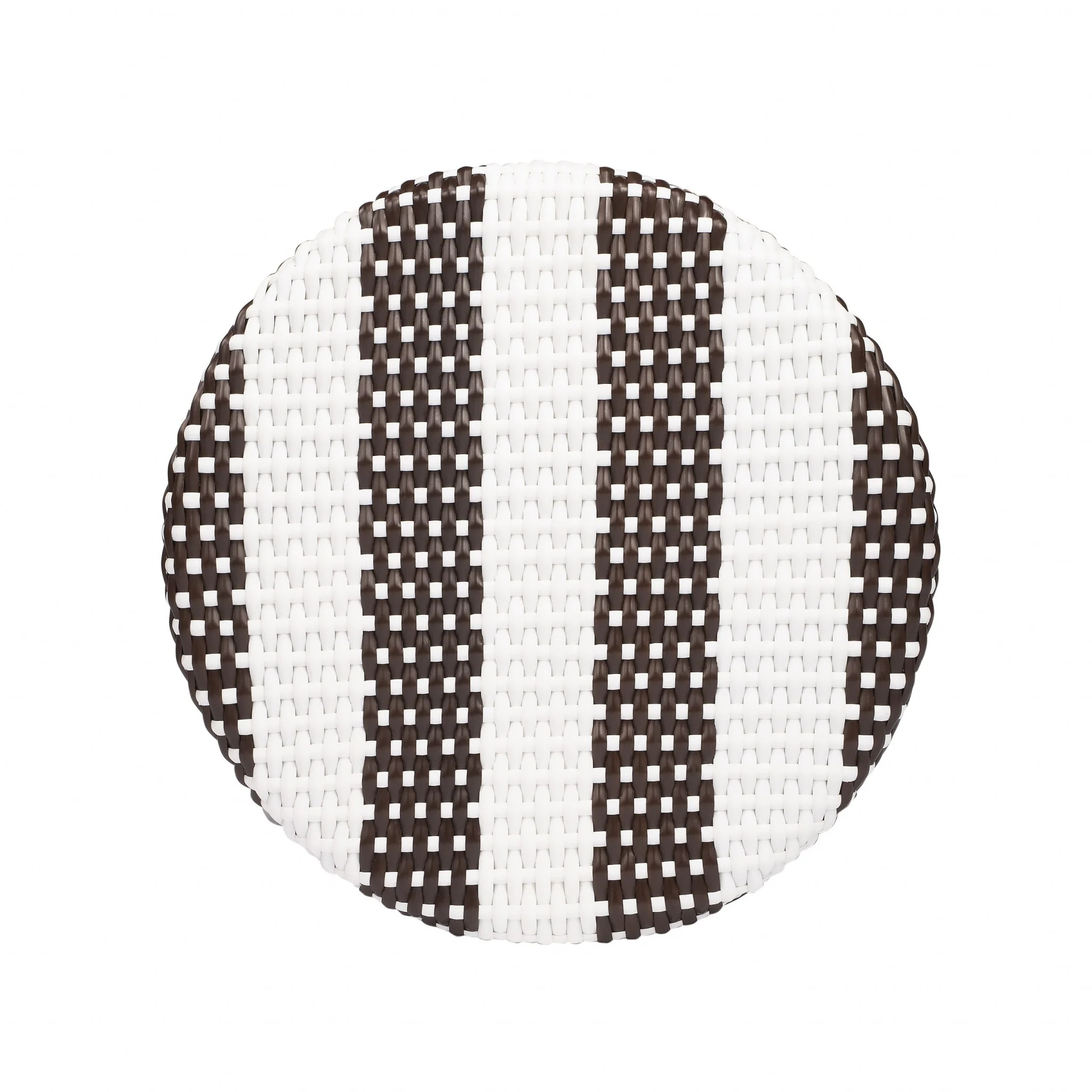 Dark Brown And White Rattan Counter Stool By Homeroots - Image 6