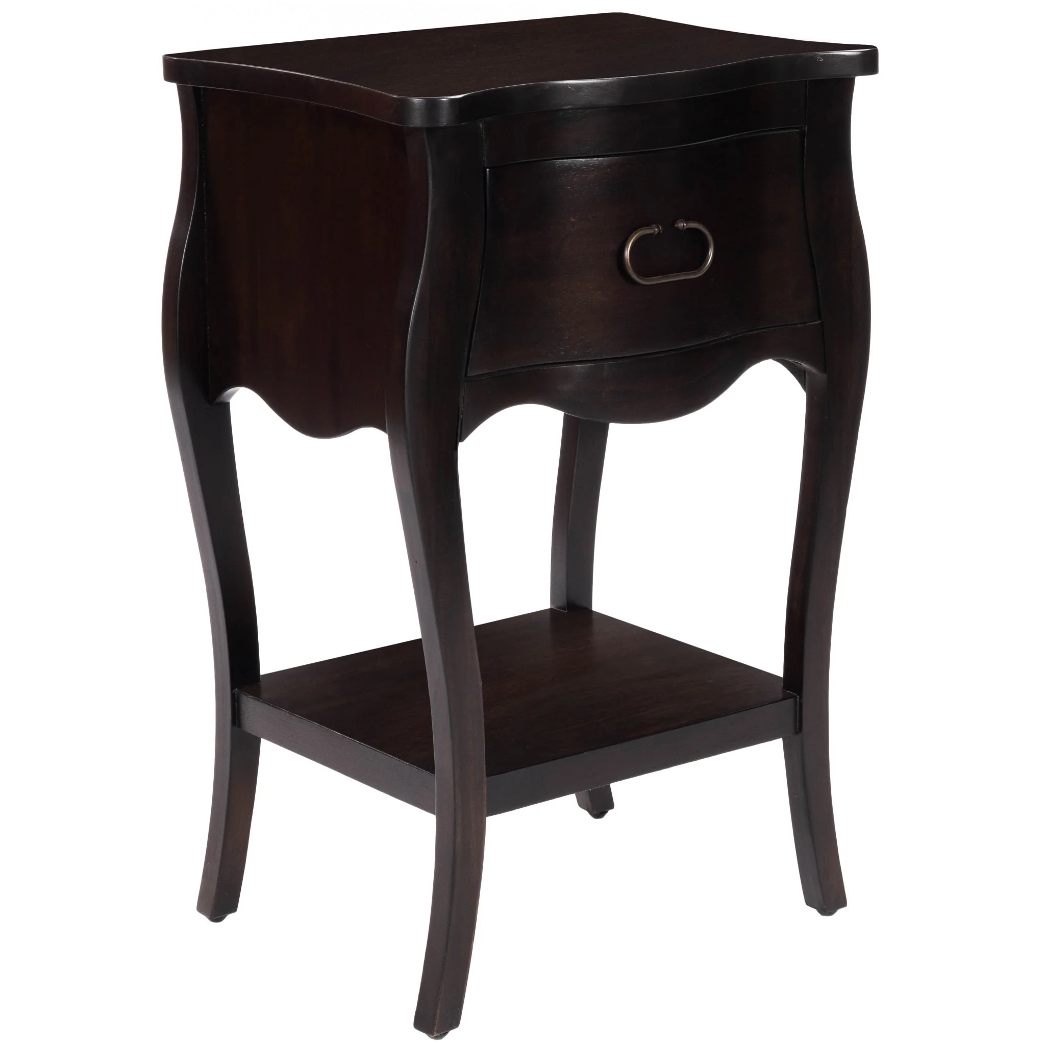 Dark Brown Chocolate Single Drawer Night Stand By Homeroots - Image 3