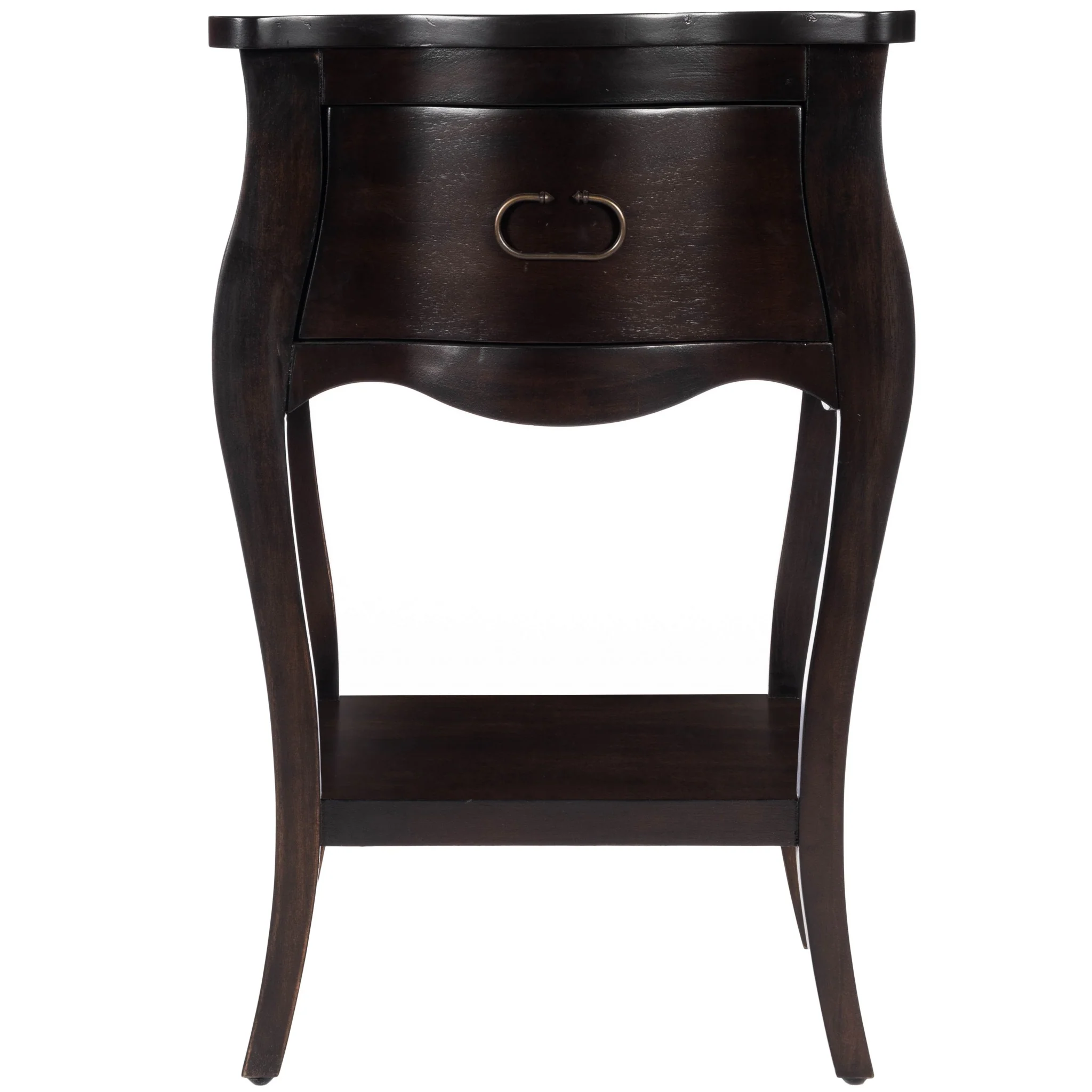Dark Brown Chocolate Single Drawer Night Stand By Homeroots - Image 4