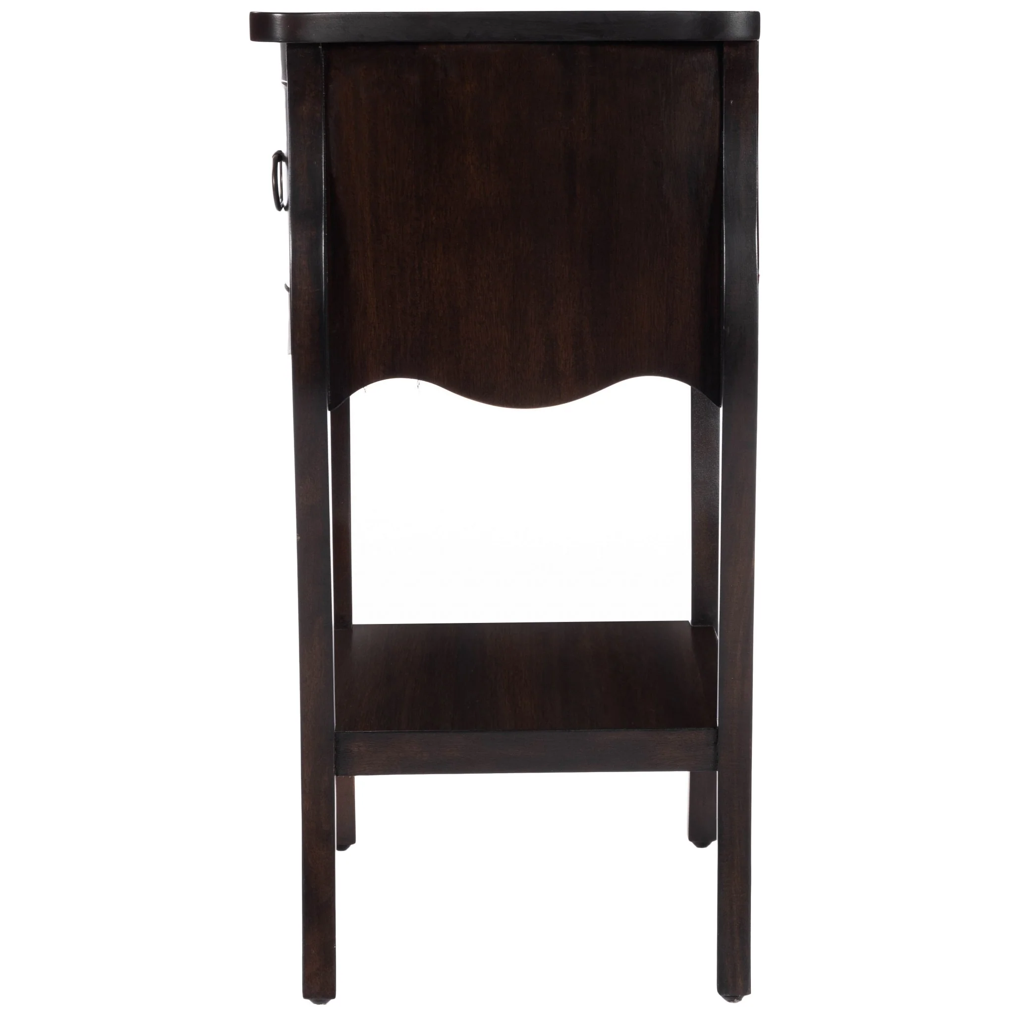 Dark Brown Chocolate Single Drawer Night Stand By Homeroots - Image 5