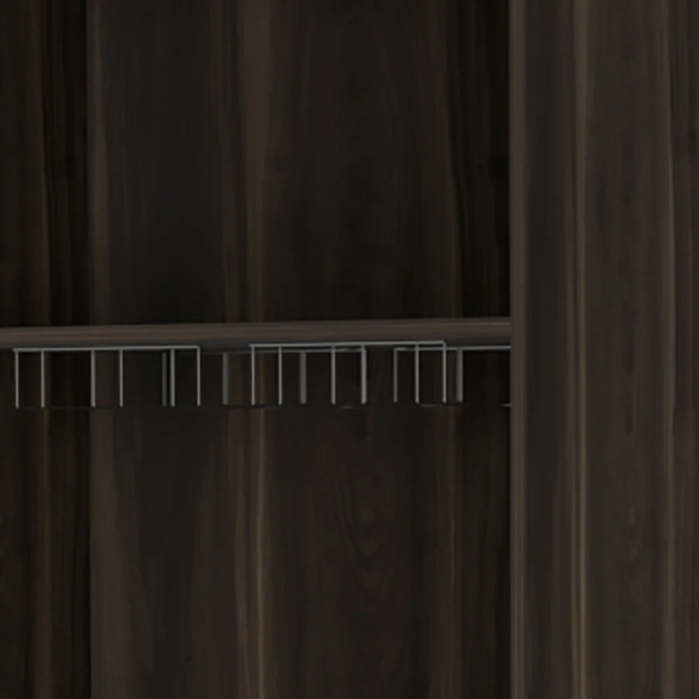 Dark Brown Corner Bar Cabinet With Multiple Shelves By Homeroots - Image 4