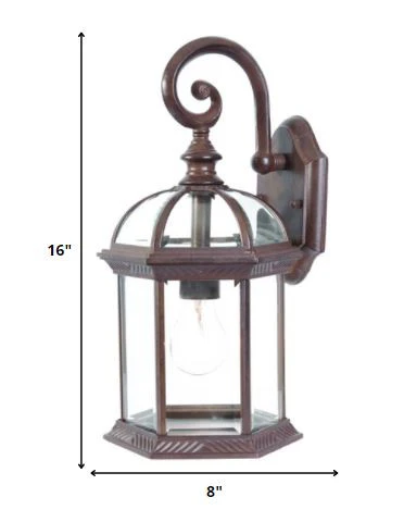 Dark Brown Eastern Lantern Wall Light By Homeroots - Image 2