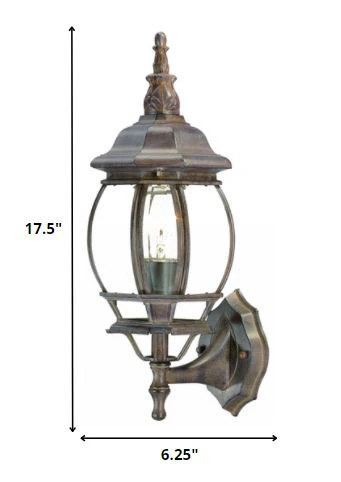 Dark Brown Glass Globe Wall Light By Homeroots - Image 2