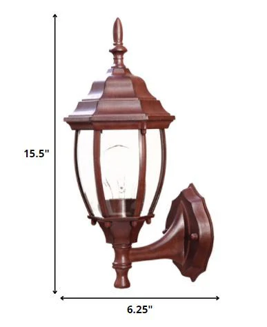 Dark Brown Globe Lantern Wall Light By Homeroots - Image 2
