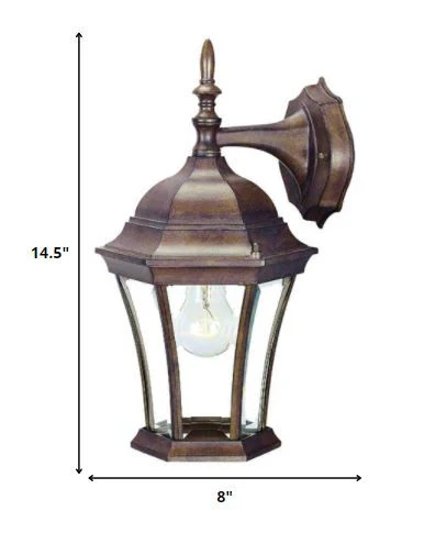 Dark Brown Hanging Carousel Lantern Wall Light By Homeroots - Image 2