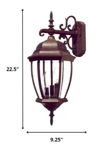 Dark Brown Hanging Ornamental Lantern Wall Light By Homeroots - Image 2
