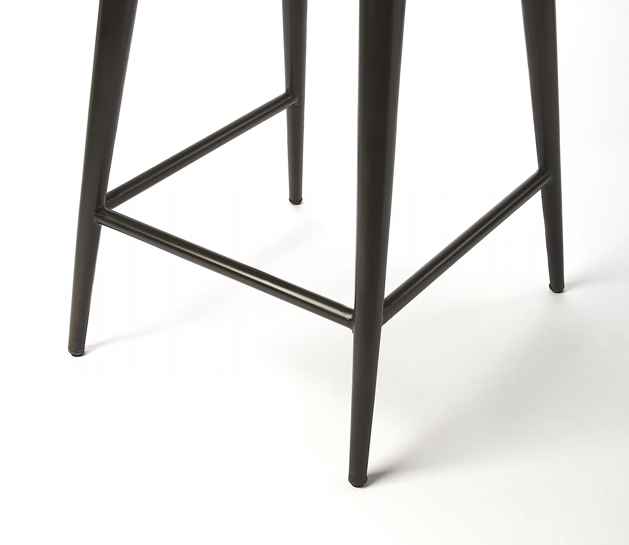 Dark Brown Leather Bar Stool By Homeroots - 389132 - Image 6