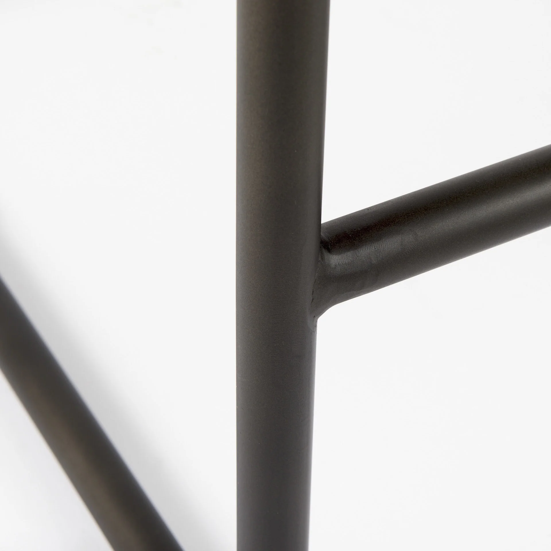 Dark Brown Leather Iron Framed Bar Stool By Homeroots - Image 9