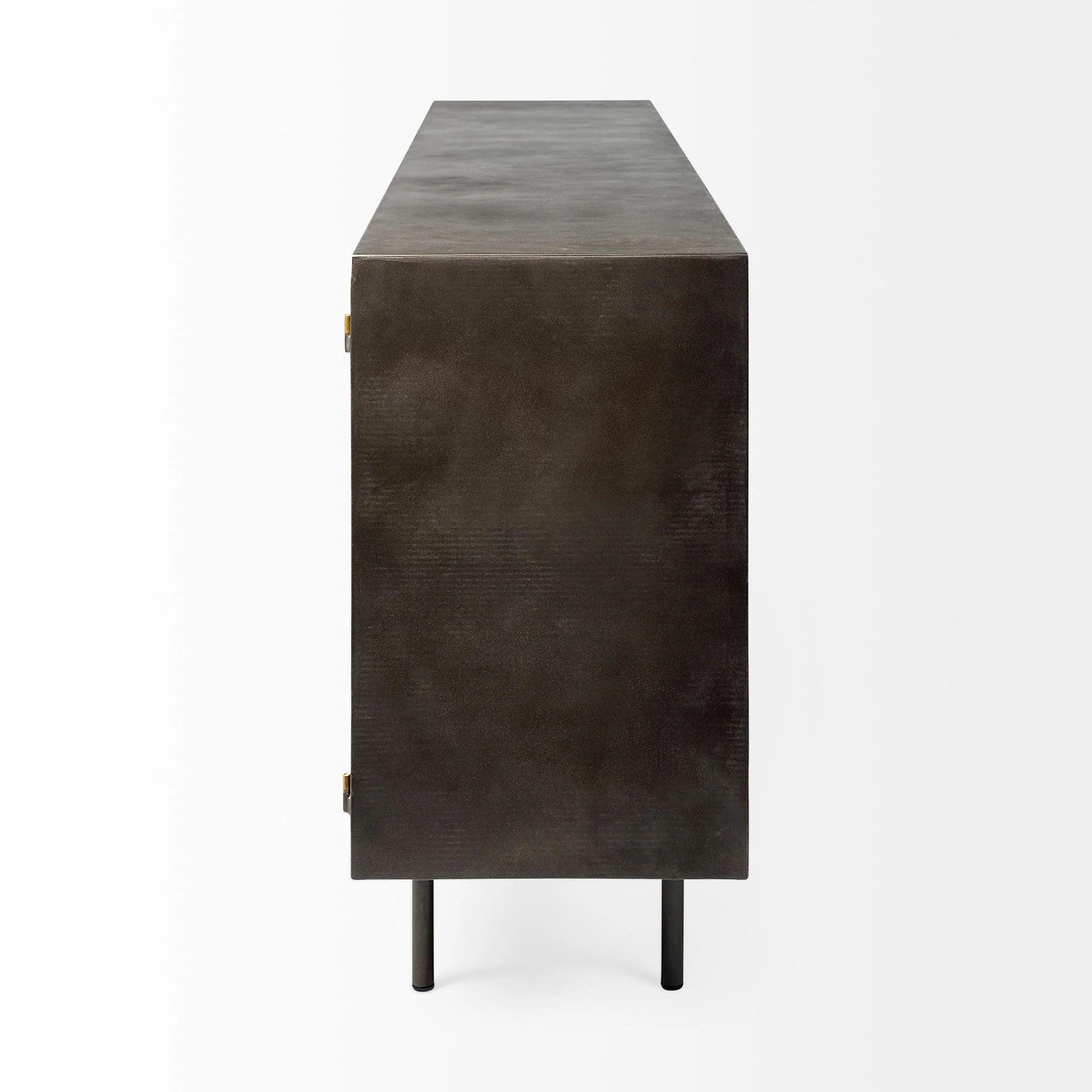 Dark Brown Mango Wood Finish Sideboard With 4 Cabinet Doors By Homeroots - Image 4