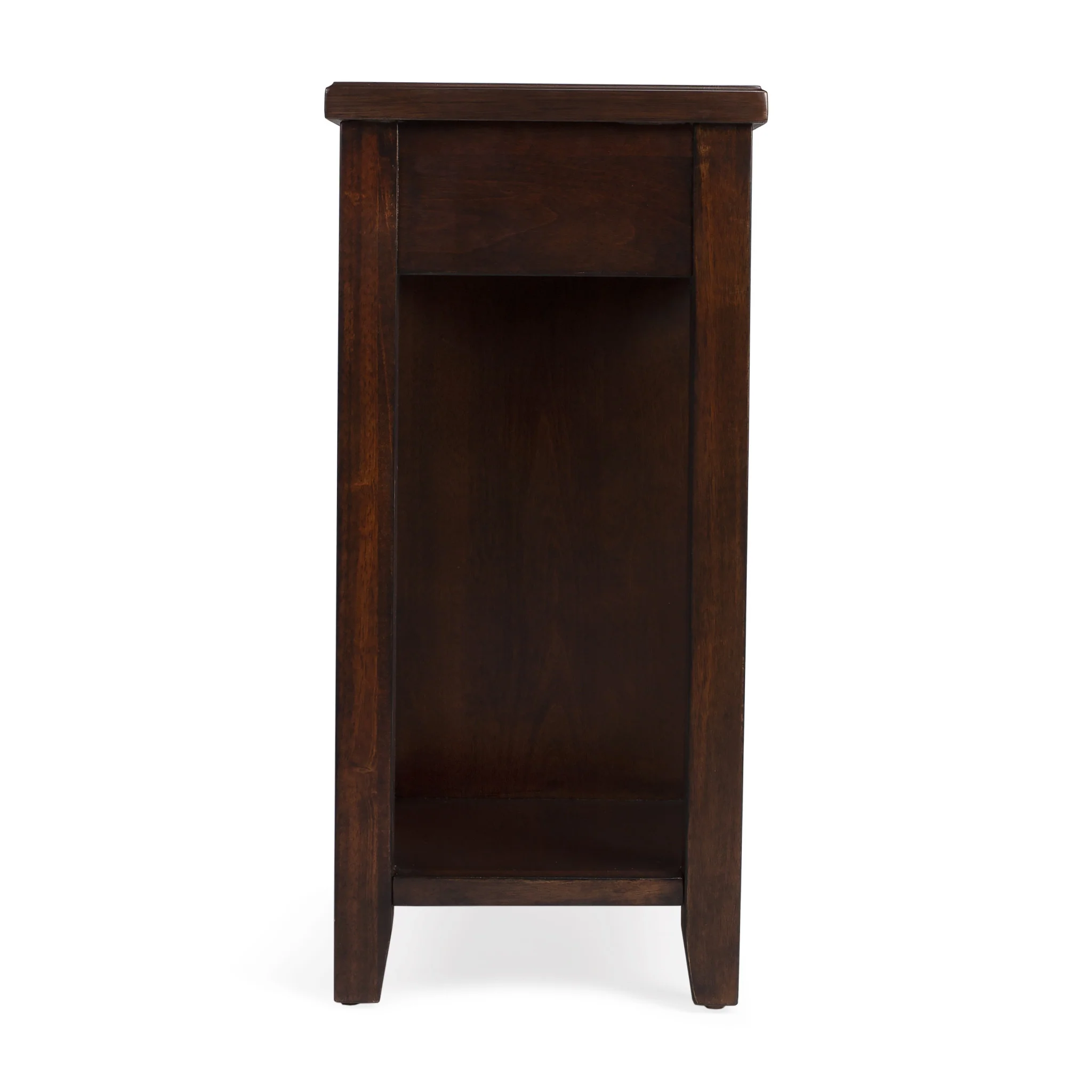 Dark Brown Manufactured Wood Rectangular End Table With Four Drawers And Shelf By Homeroots - Image 2
